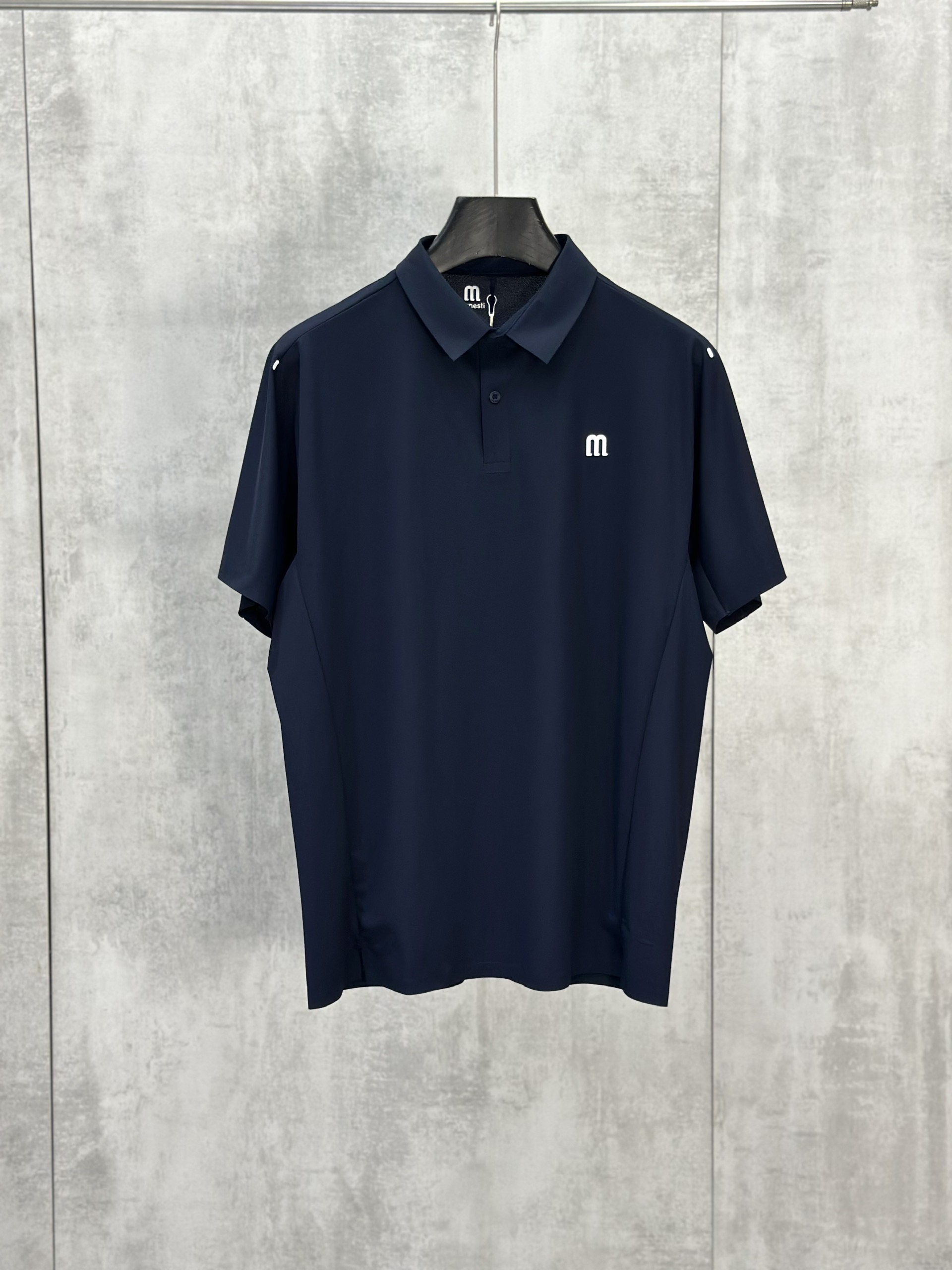 Áo polo thể thao Manseti Xanh Than logo thêu ngực Like Auth S-XL VTN