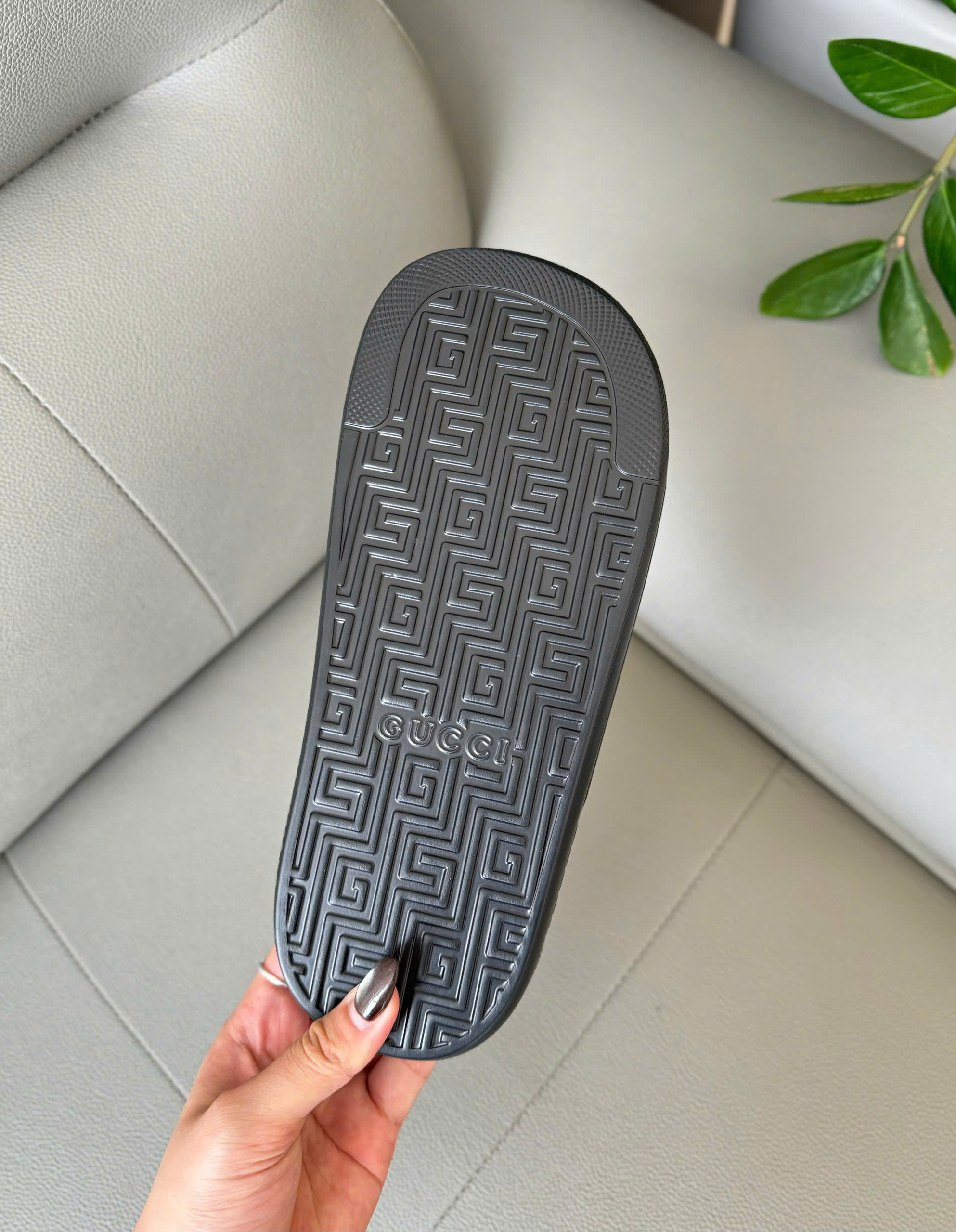 Dép lê Gucci GC Slide GG Supreme Nâu logo Xanh Than Like Auth 38-43 DD