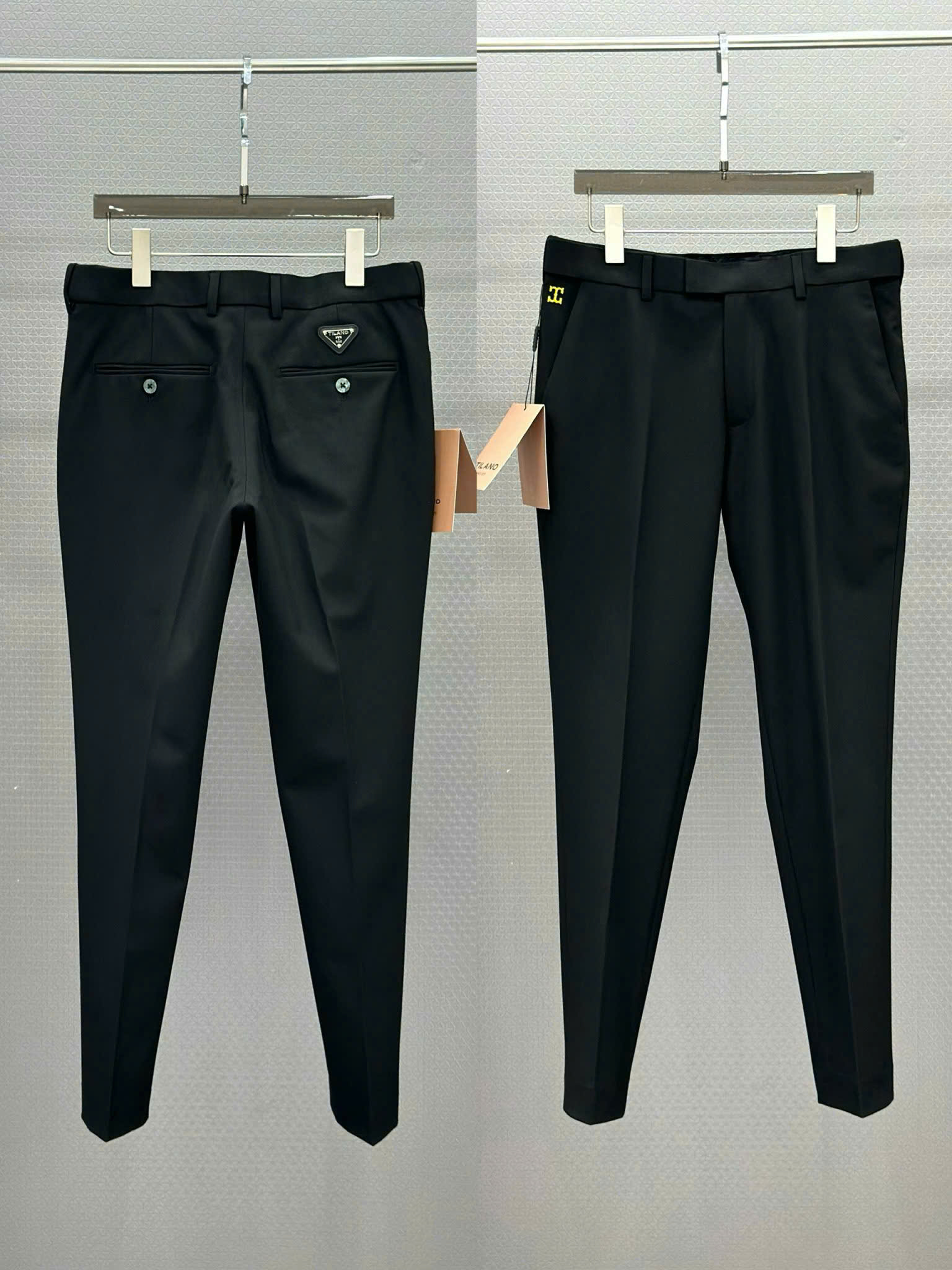 Quần tây âu Tilano logo thêu chữ T chỉ Vàng và tag tam giác túi sau Like Auth 29-35 VTN