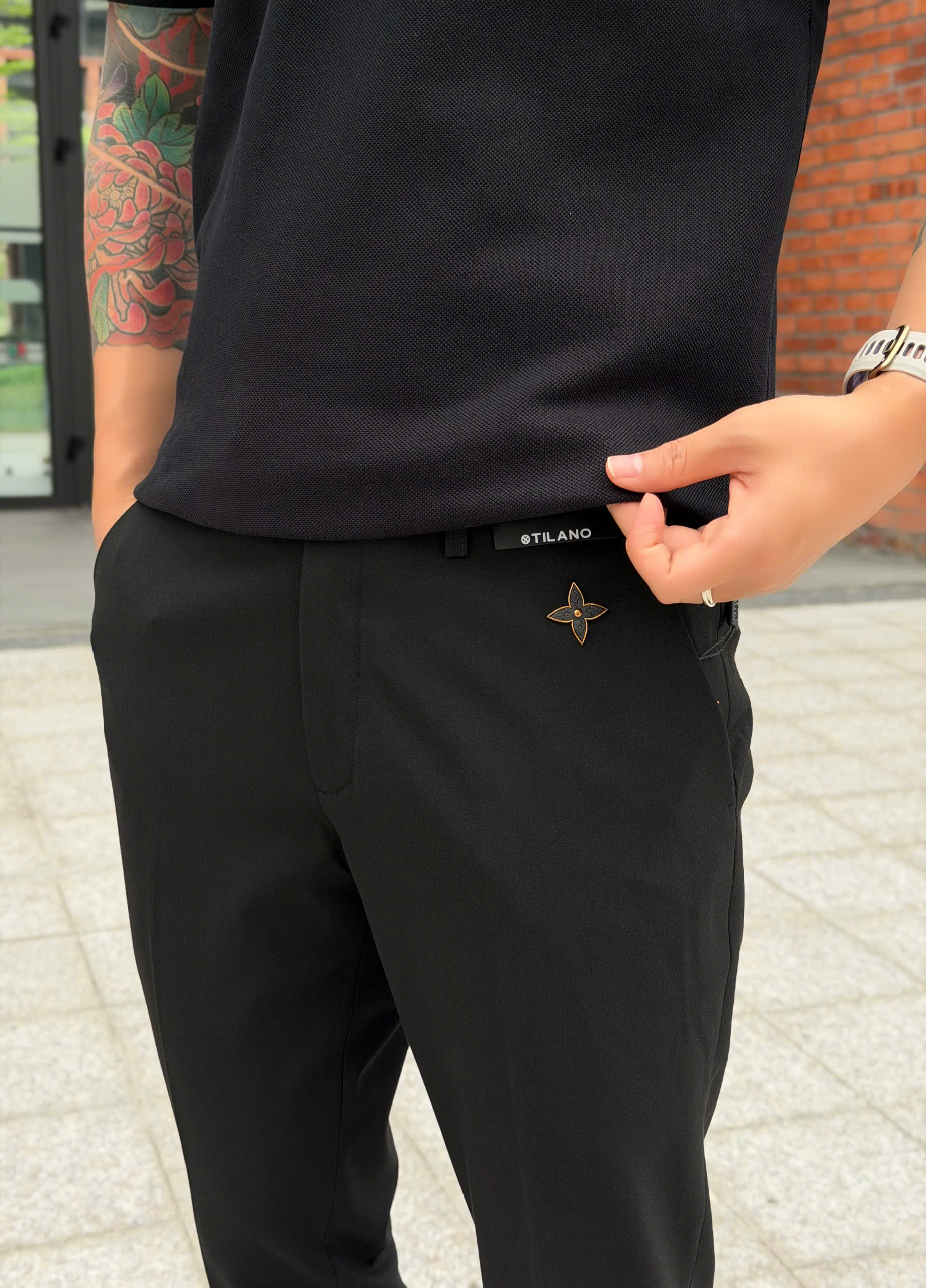 Quần tây âu Tilano logo thêu hoa Like Auth 29-35 VTN