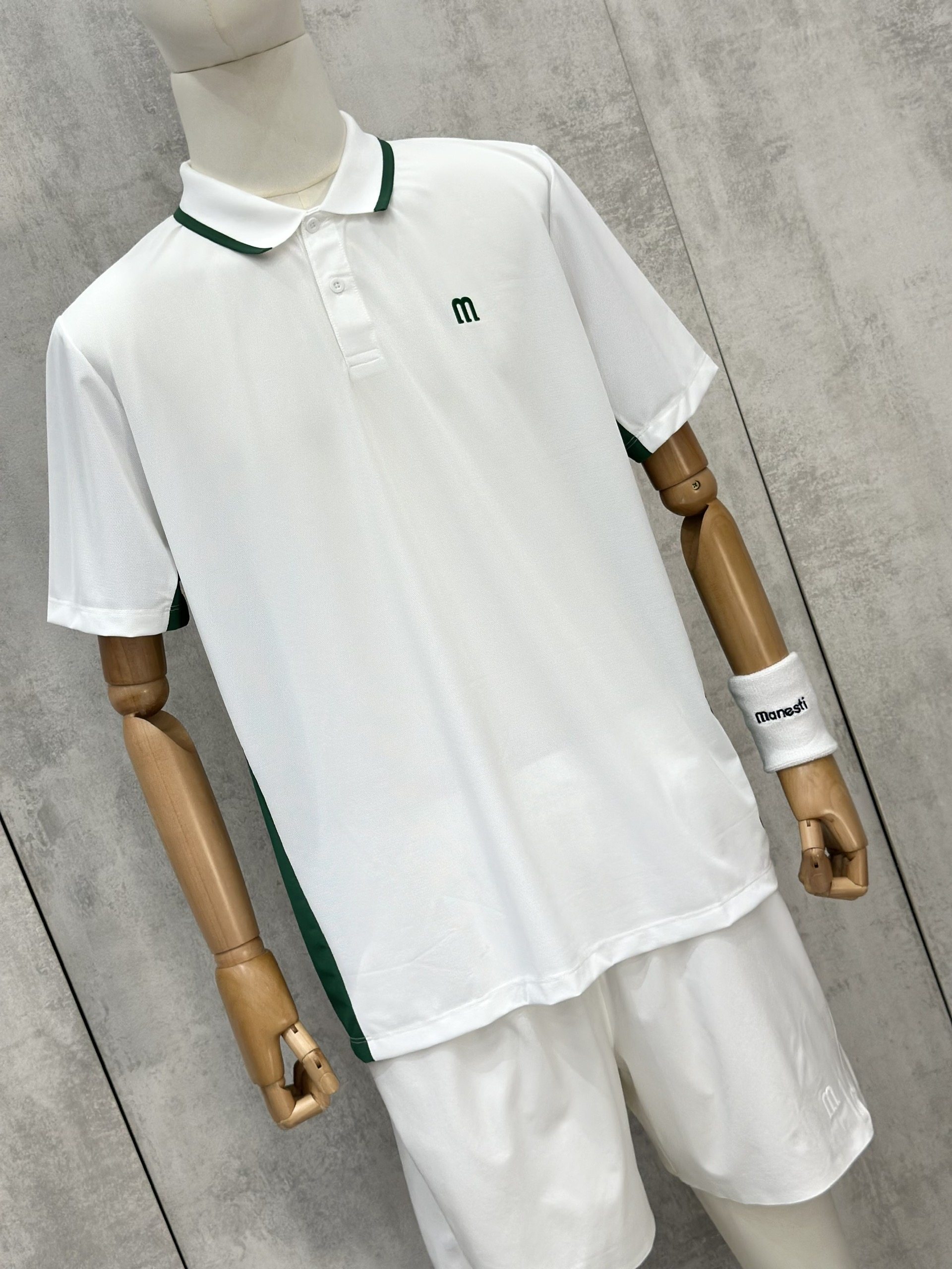 Set bộ thể thao hè Manseti Trắng cổ bẻ Like Auth S-XL VTN