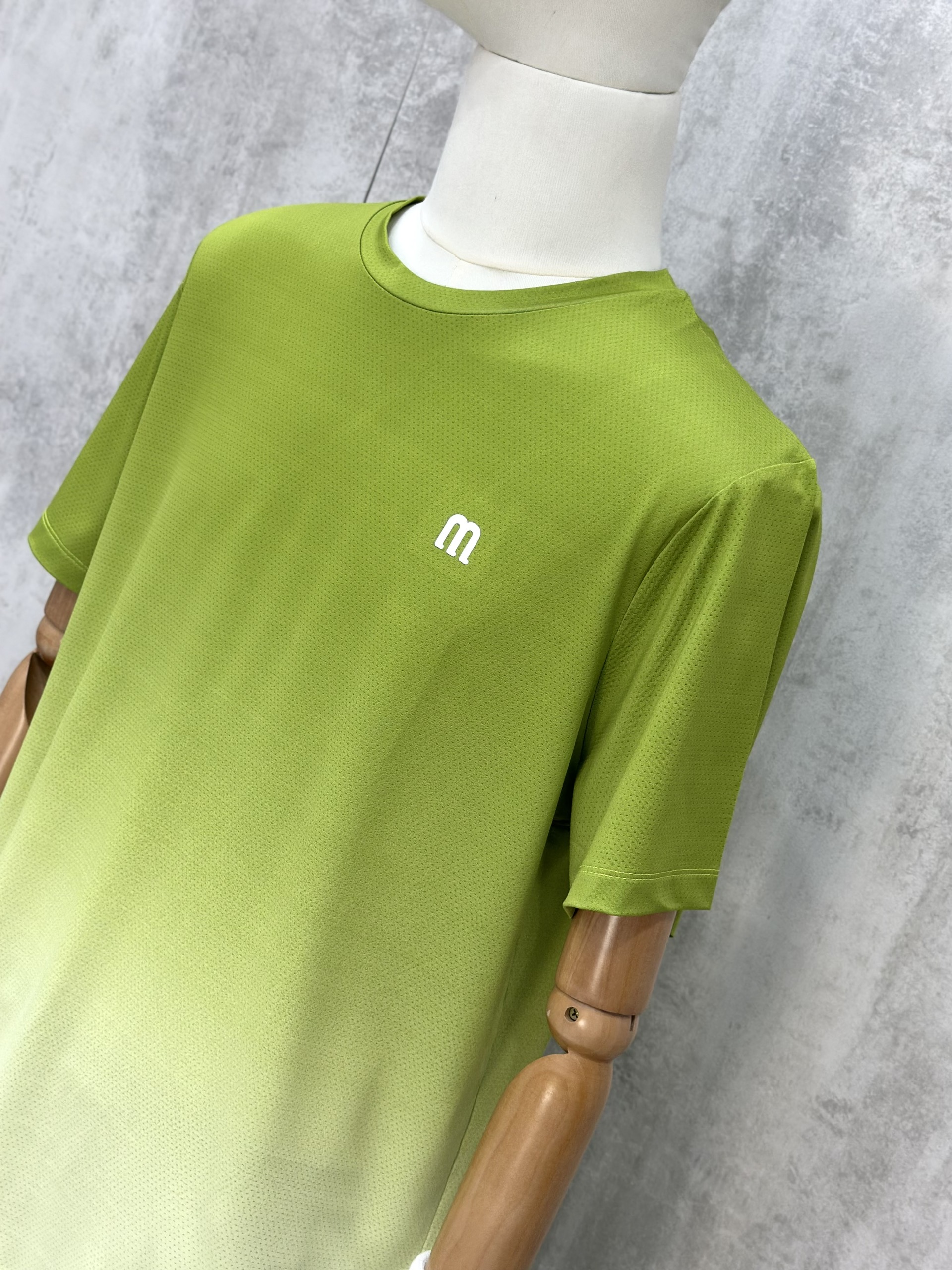 Set bộ thể thao hè Manseti Xanh Cốm hiệu ứng Loang cổ tròn Like Auth S-XL VTN