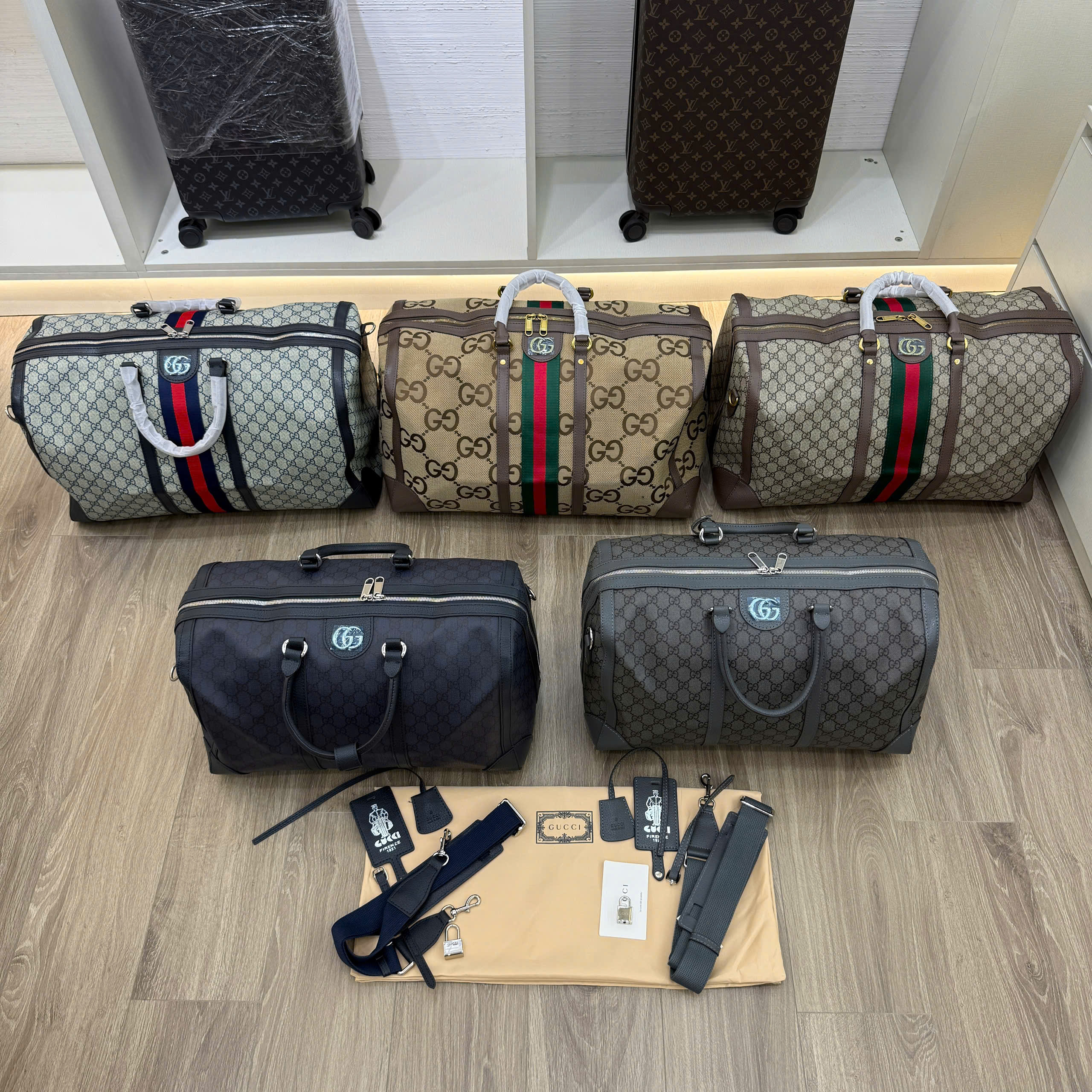 Túi trống du lịch Gucci GC new 2026 size 45-50 bản 1-1 on web PLD