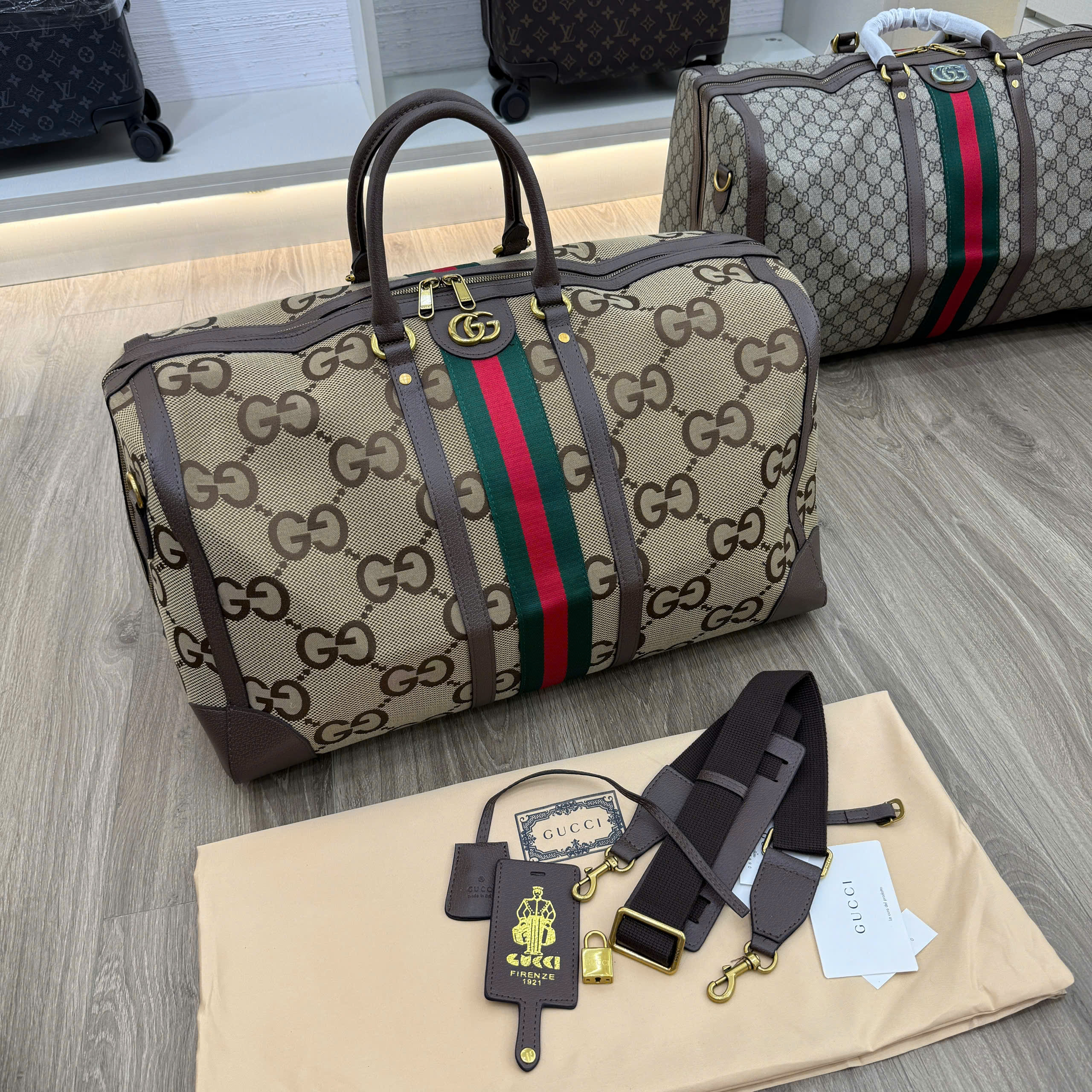 Túi trống du lịch Gucci GC new 2026 size 45-50 bản 1-1 on web PLD