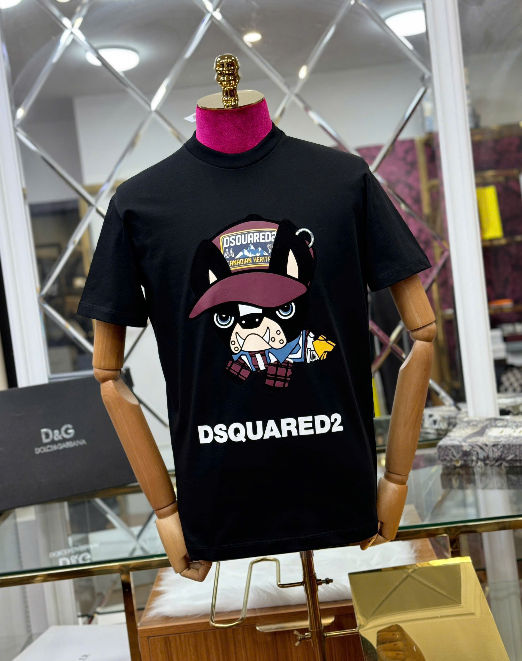 Áo phông T shirt Dsquared2 DSQ logo Cún Like Auth S-XL NV