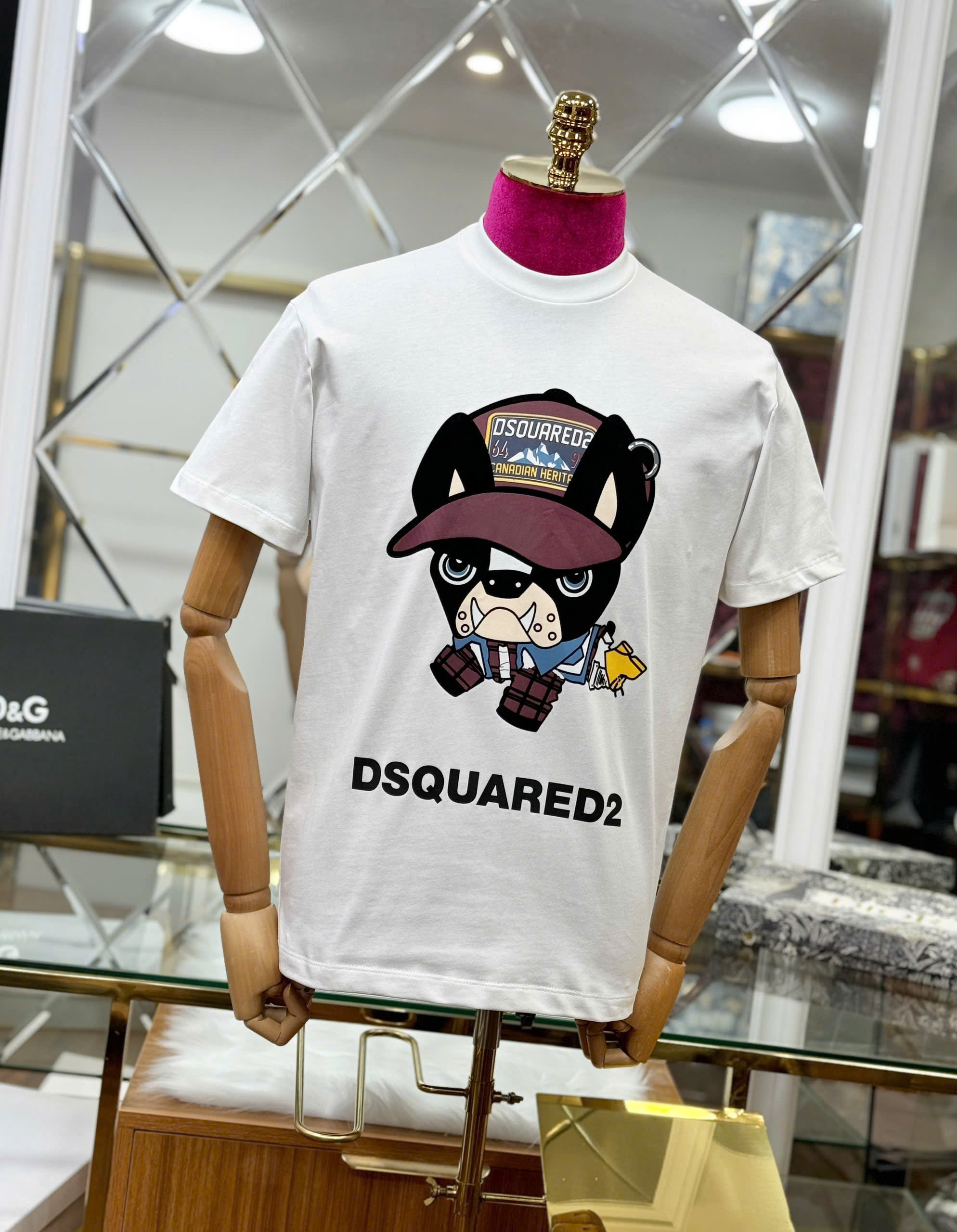 Áo phông T shirt Dsquared2 DSQ logo Cún Like Auth S-XL NV
