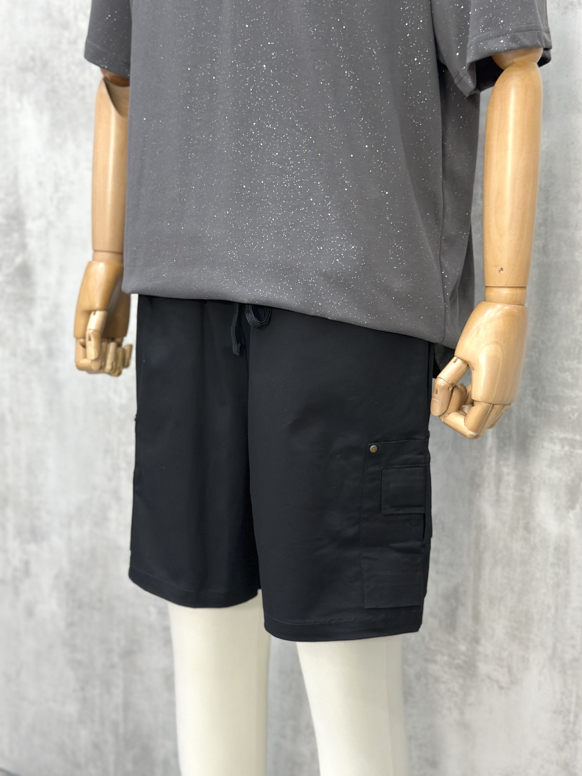 Quần short ngố vải Chapper Laurent logo thêu túi đùi Like Auth S-L VTN