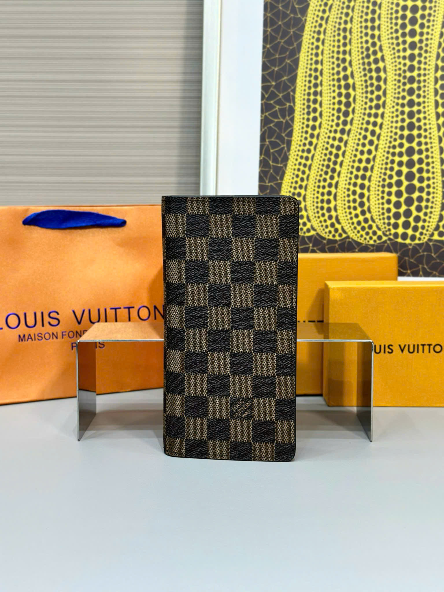 Ví dài Louis Vuitton LV Brazza Monogram Eclipse Like Auth 10x19x2 PLD