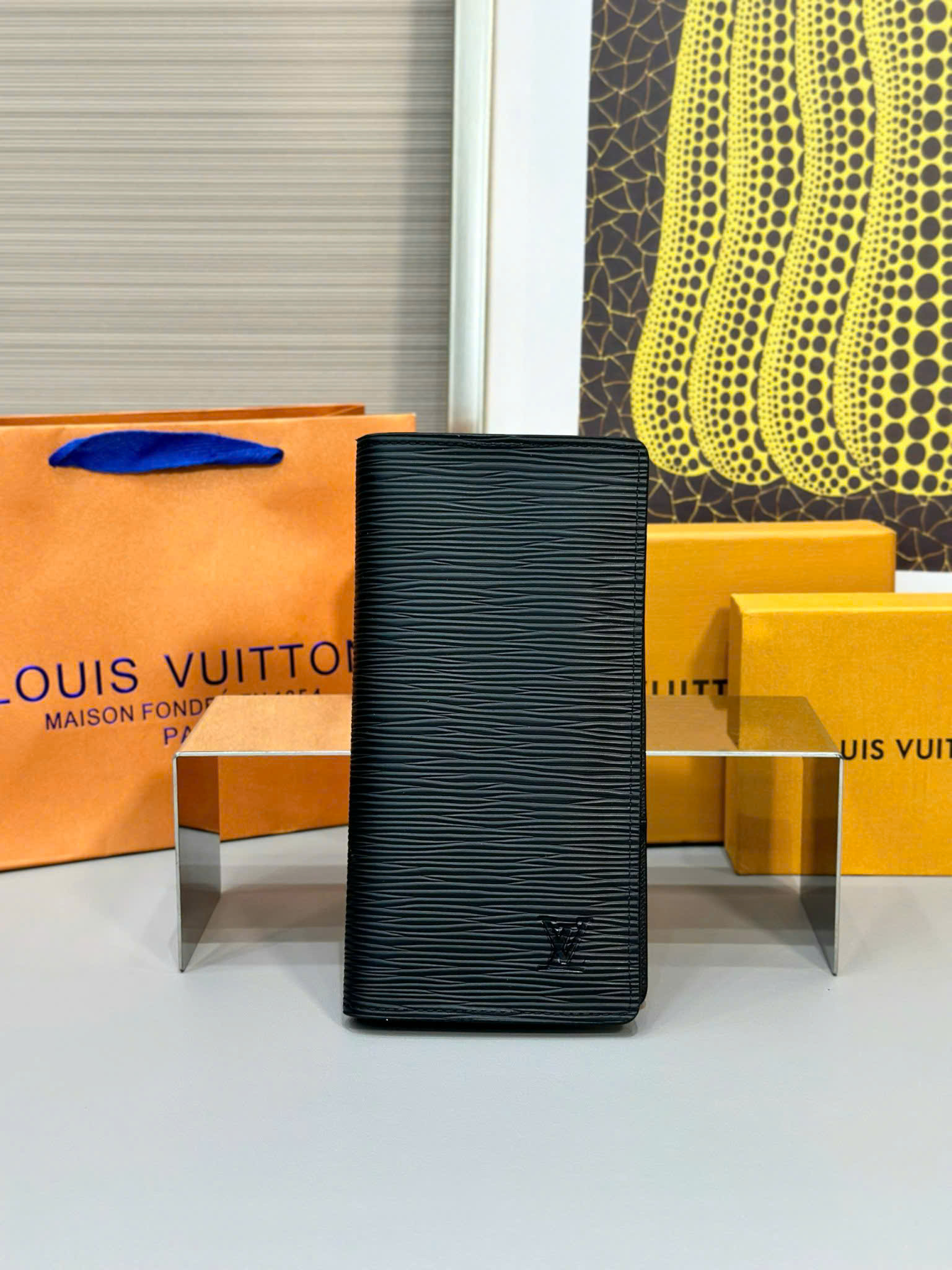 Ví dài Louis Vuitton LV Brazza Monogram Eclipse Like Auth 10x19x2 PLD