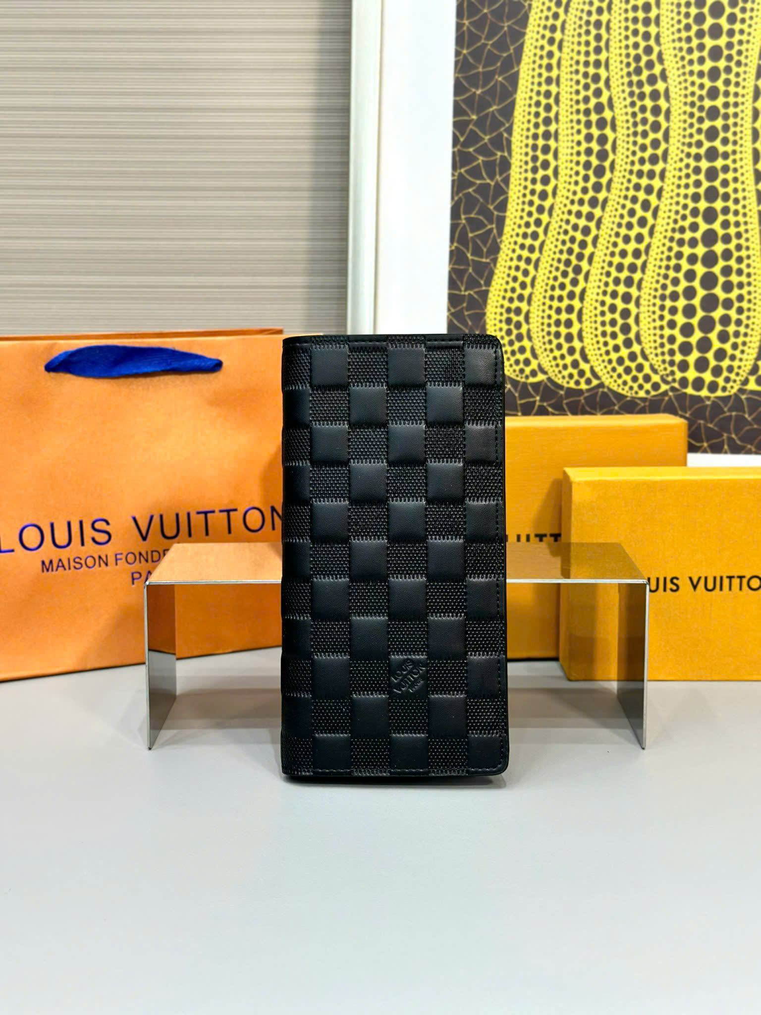 Ví dài Louis Vuitton LV Brazza Monogram Eclipse Like Auth 10x19x2 PLD