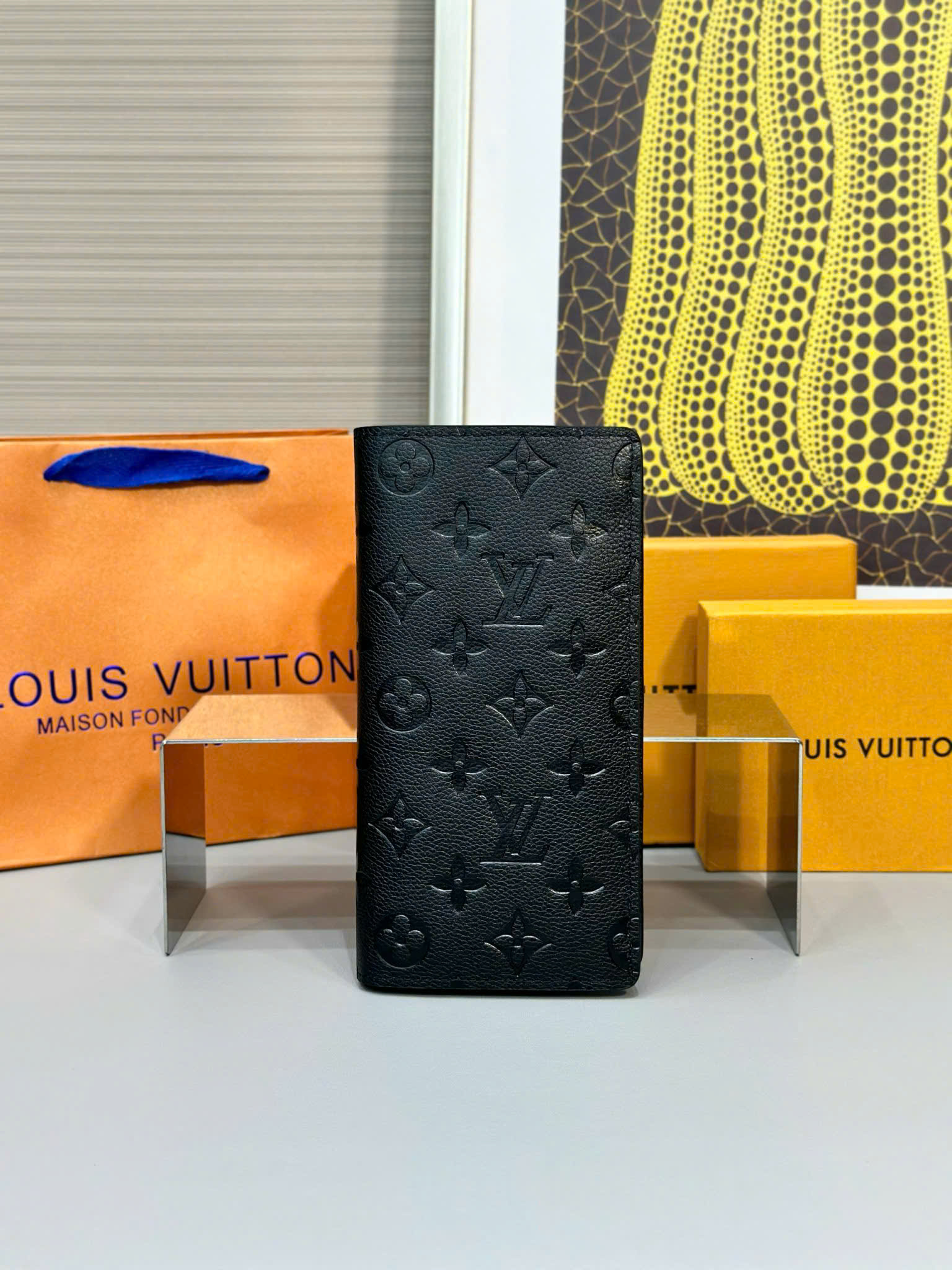 Ví dài Louis Vuitton LV Brazza Monogram Eclipse Like Auth 10x19x2 PLD