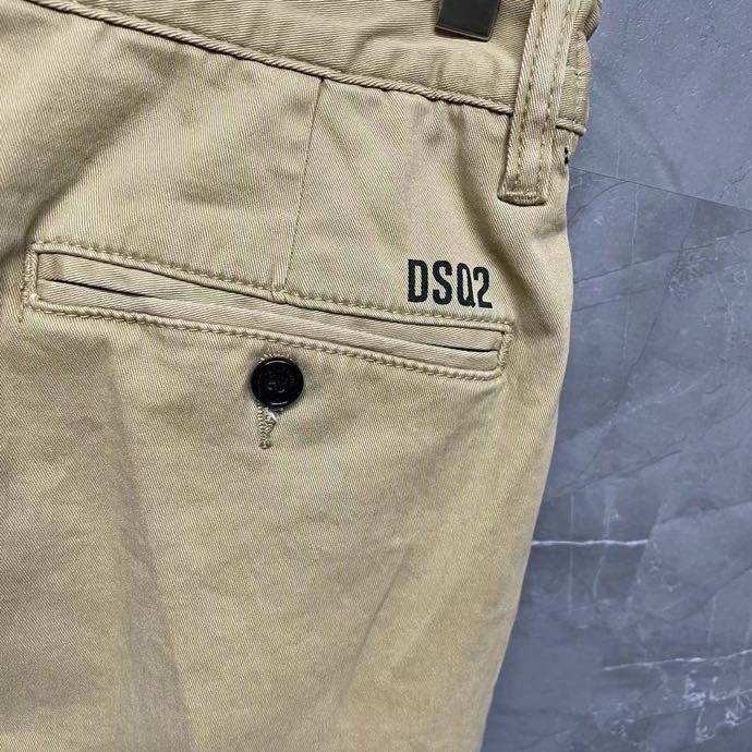 Quần dài kaki Dsquared2 DSQ2 Be trơn 4 khuy phối khóa zip lệch Like Auth 1-1 on web VTN