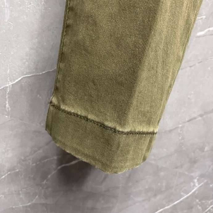 Quần dài kaki Dsquared2 DSQ2 Xanh rêu trơn 4 khuy phối khóa zip lệch Like Auth 1-1 on web VTN