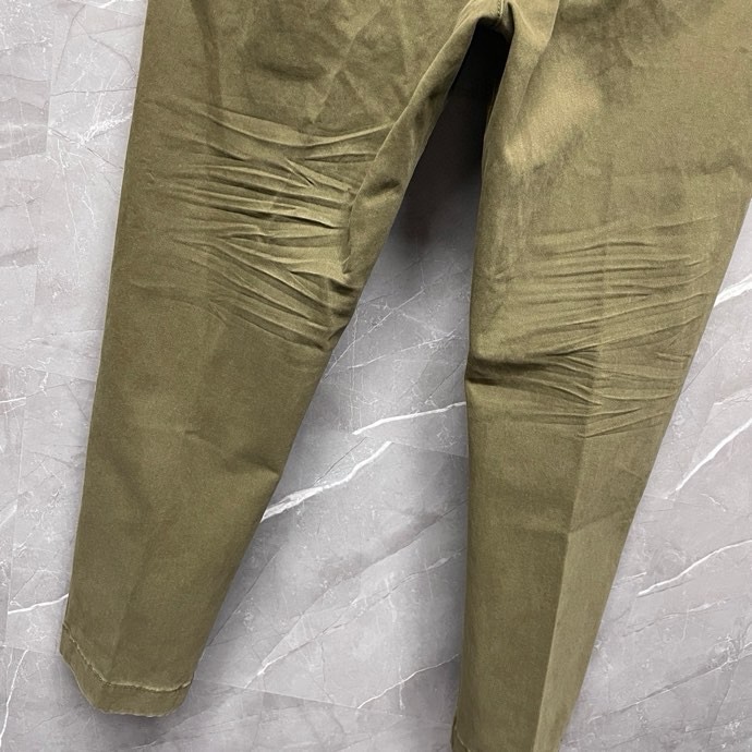 Quần dài kaki Dsquared2 DSQ2 Xanh rêu trơn 4 khuy phối khóa zip lệch Like Auth 1-1 on web VTN