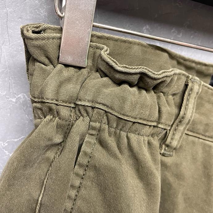 Quần dài kaki Dsquared2 DSQ2 Xanh rêu trơn 4 khuy phối khóa zip lệch Like Auth 1-1 on web VTN