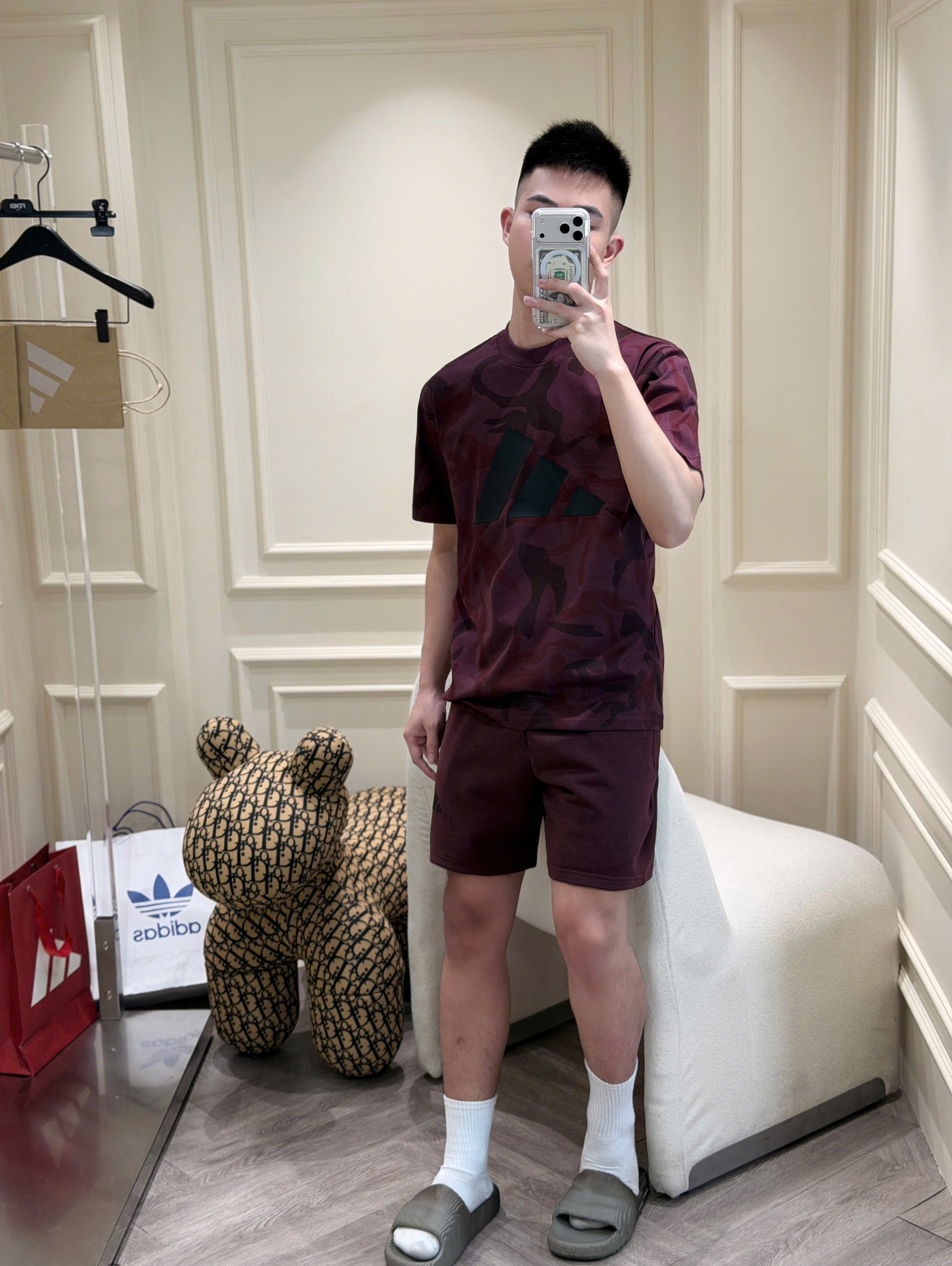 Set bộ hè Adidas dằn di camo logo nổi Like Auth S-XL NV