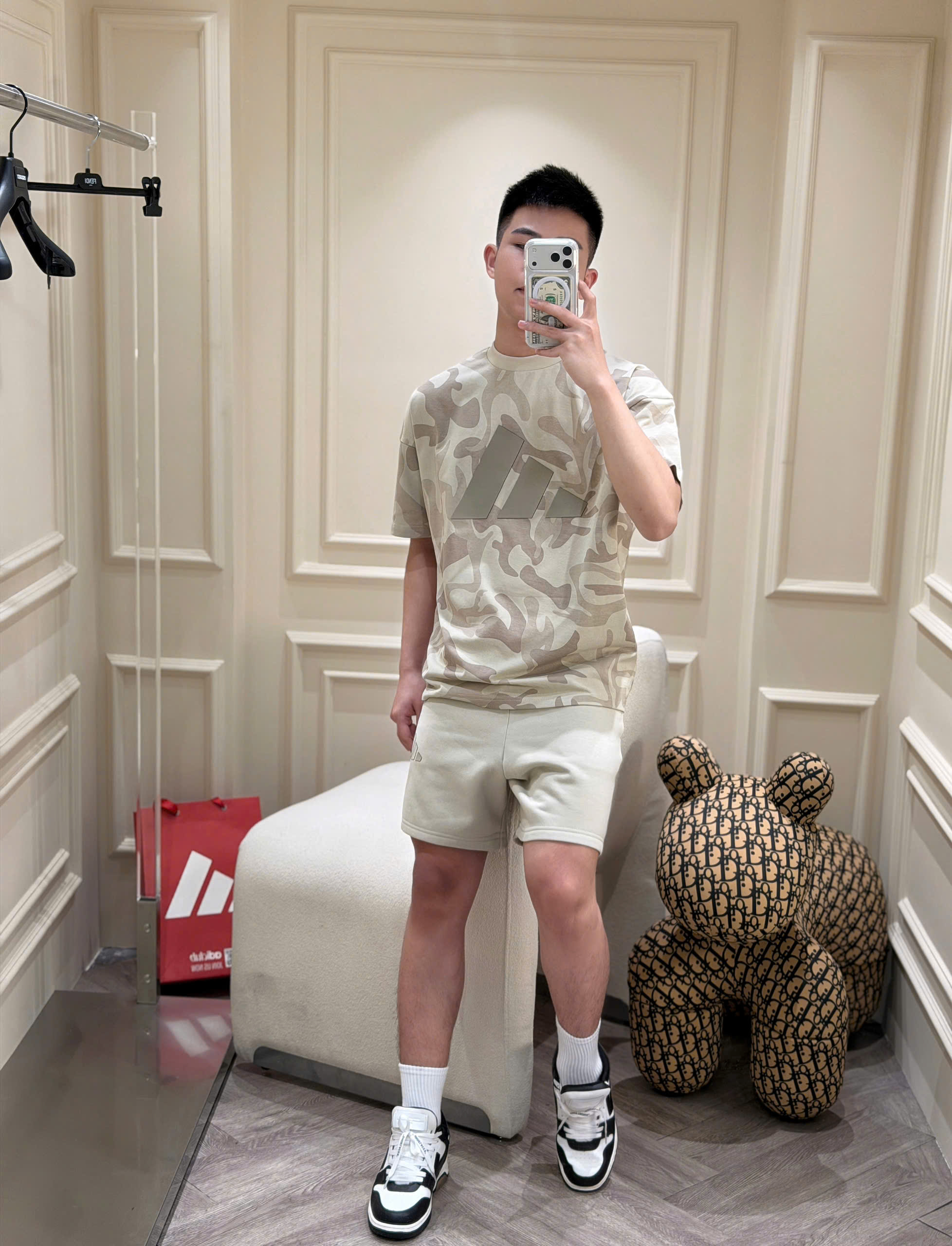 Set bộ hè Adidas dằn di camo logo nổi Like Auth S-XL NV