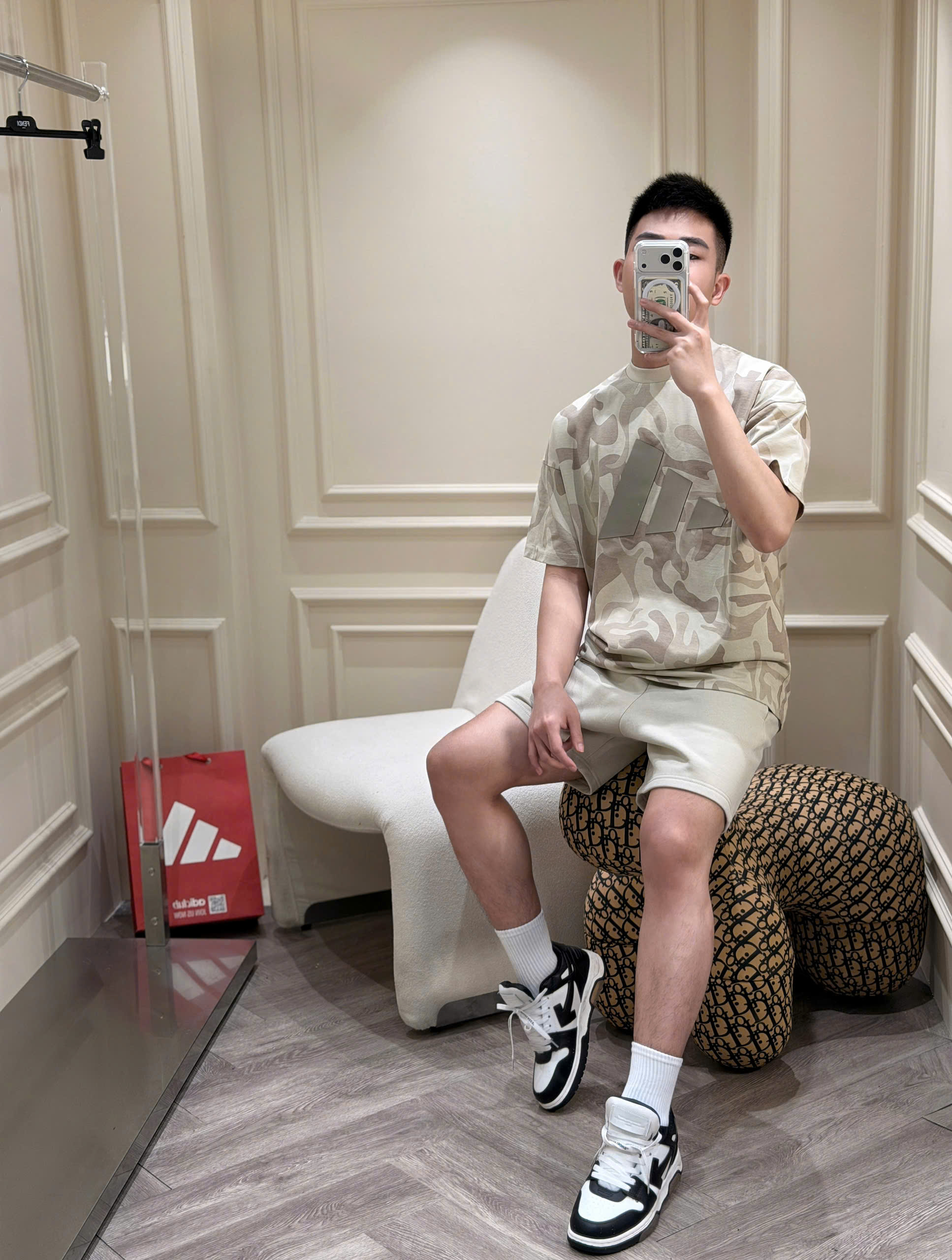 Set bộ hè Adidas dằn di camo logo nổi Like Auth S-XL NV