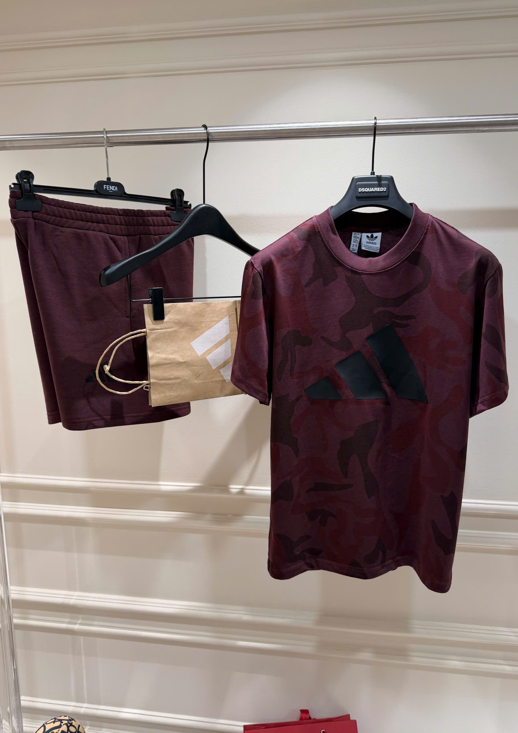 Set bộ hè Adidas dằn di camo logo nổi Like Auth S-XL NV