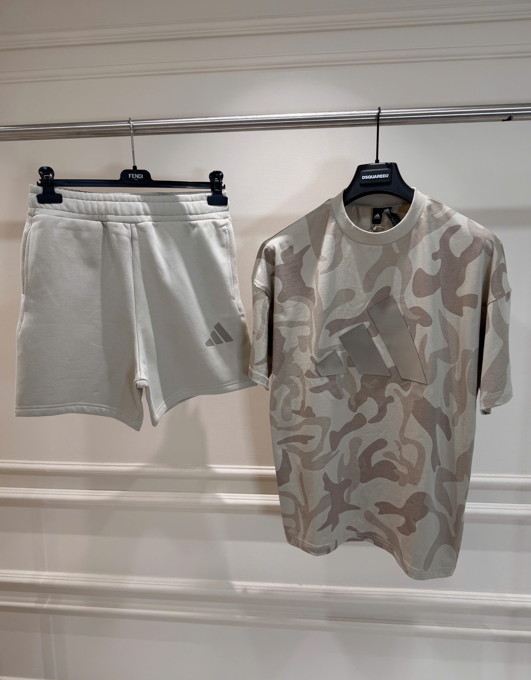 Set bộ hè Adidas dằn di camo logo nổi Like Auth S-XL NV