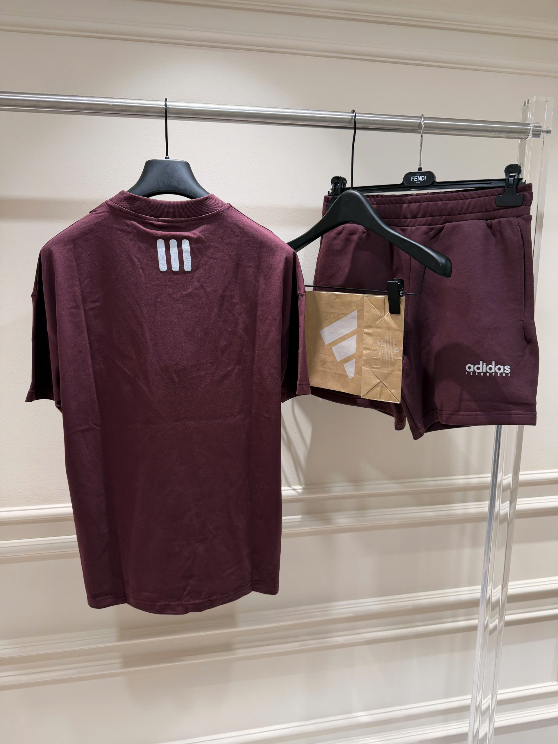 Set bộ hè Adidas Fear Of God logo nổi Like Auth S-XL NV