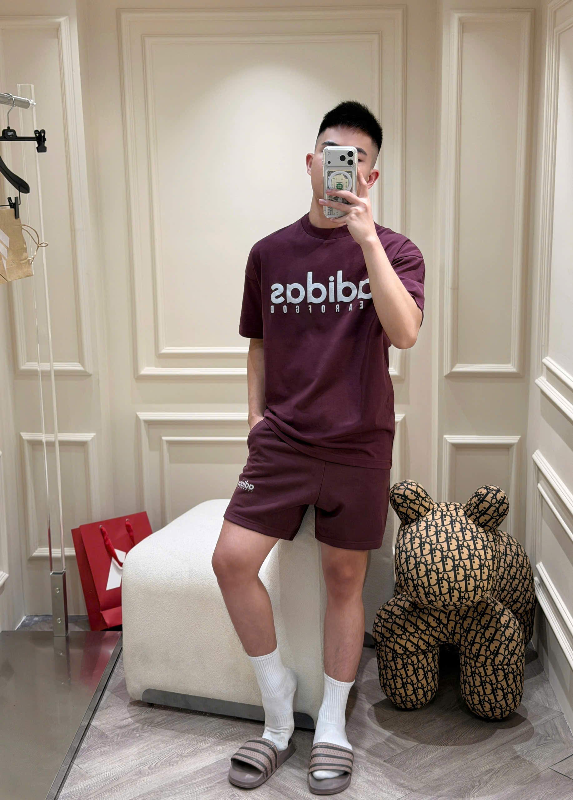 Set bộ hè Adidas Fear Of God logo nổi Like Auth S-XL NV