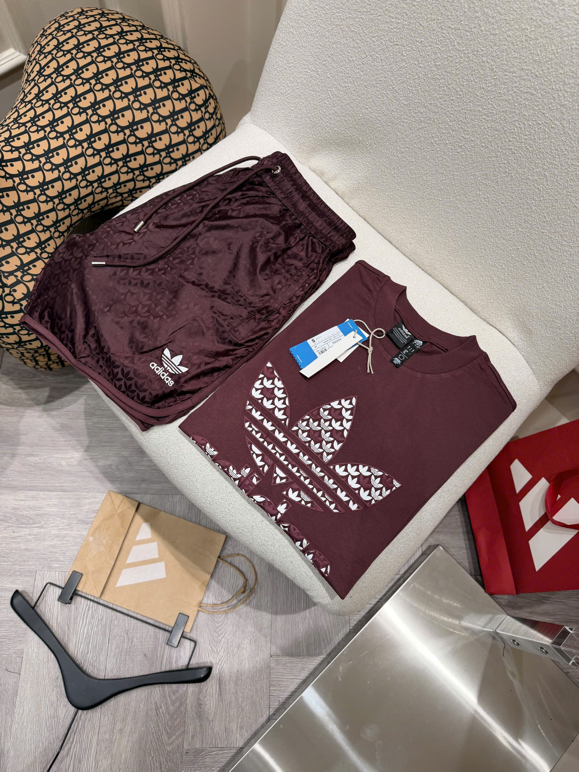 Set bộ thể thao hè Adidas gió vân Tàu logo thêu nổi Like Auth S-XL NV