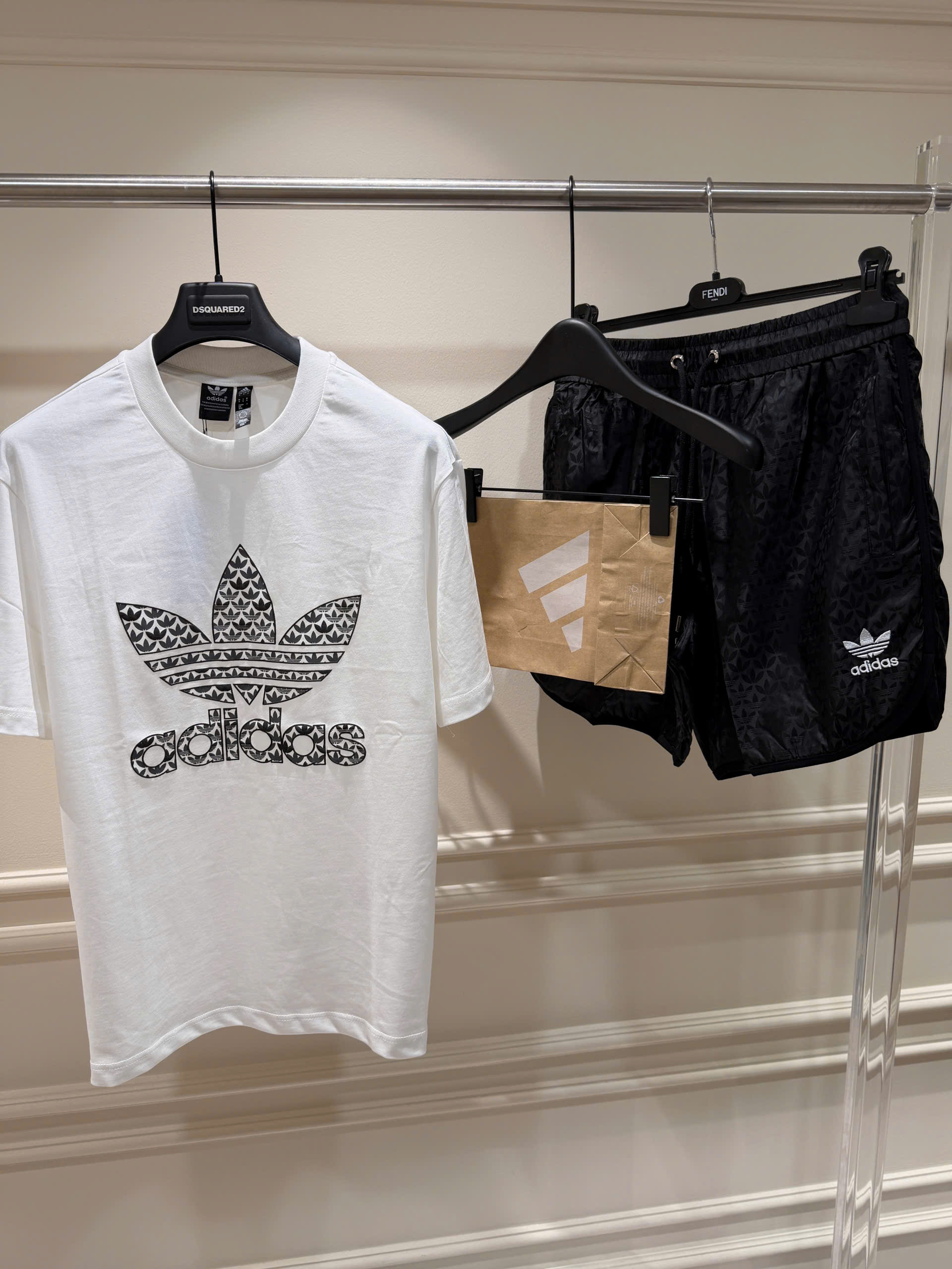 Set bộ thể thao hè Adidas gió vân Tàu logo thêu nổi Like Auth S-XL NV