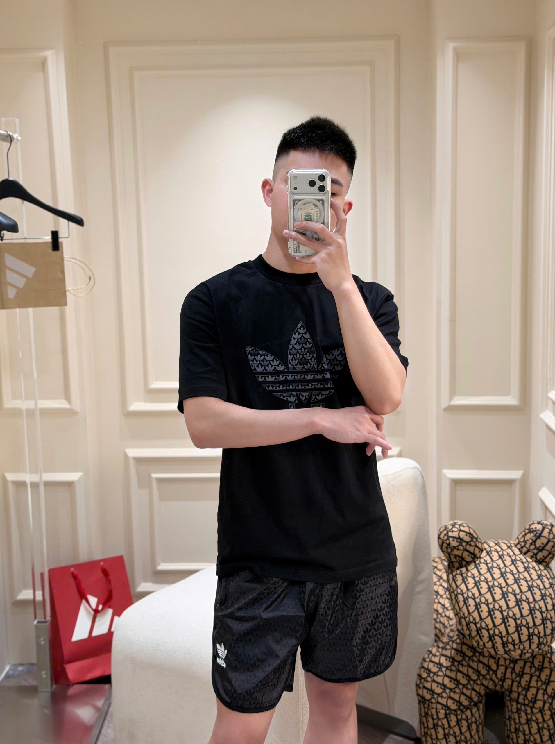 Set bộ thể thao hè Adidas gió vân Tàu logo thêu nổi Like Auth S-XL NV