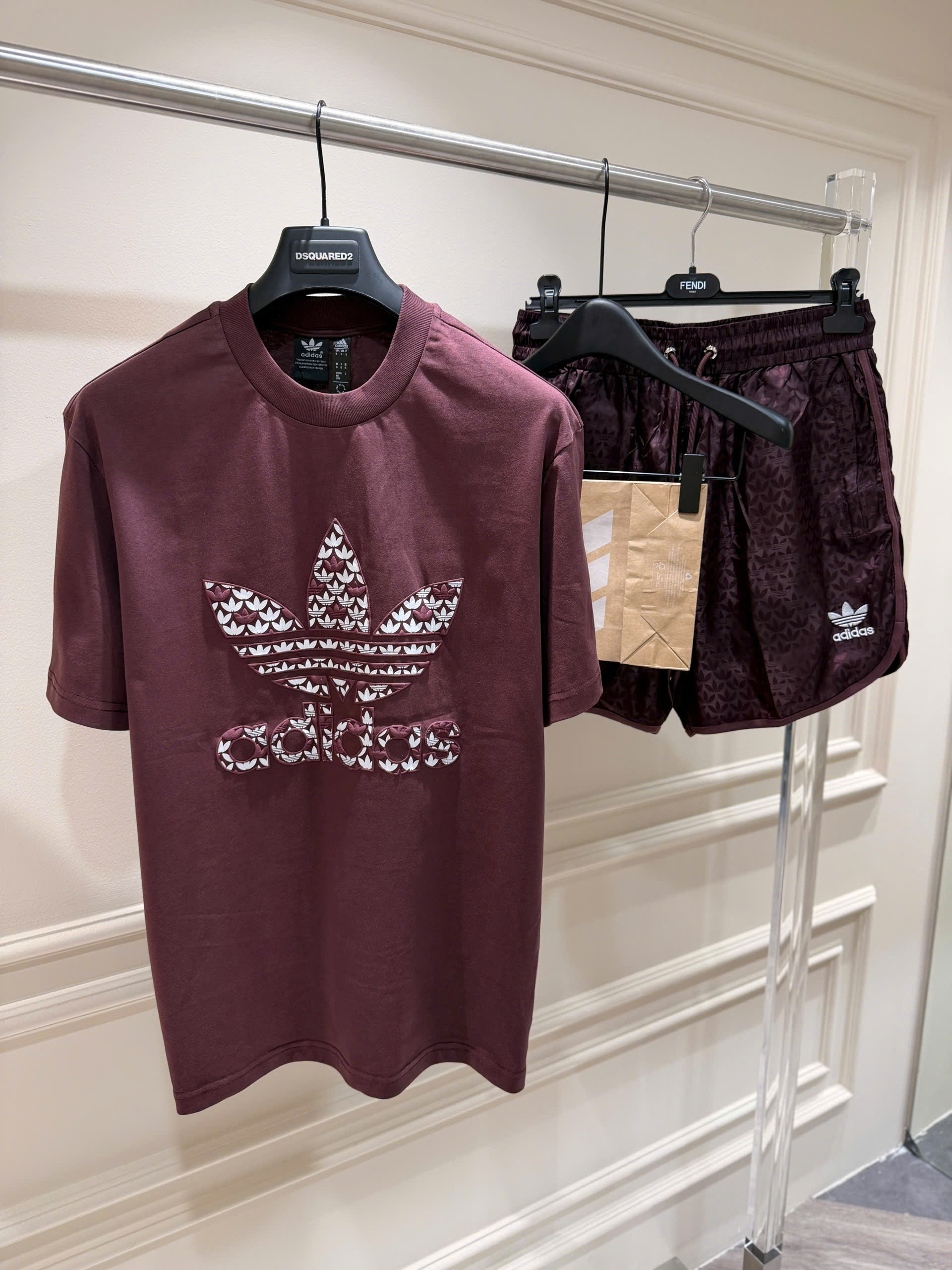 Set bộ thể thao hè Adidas gió vân Tàu logo thêu nổi Like Auth S-XL NV