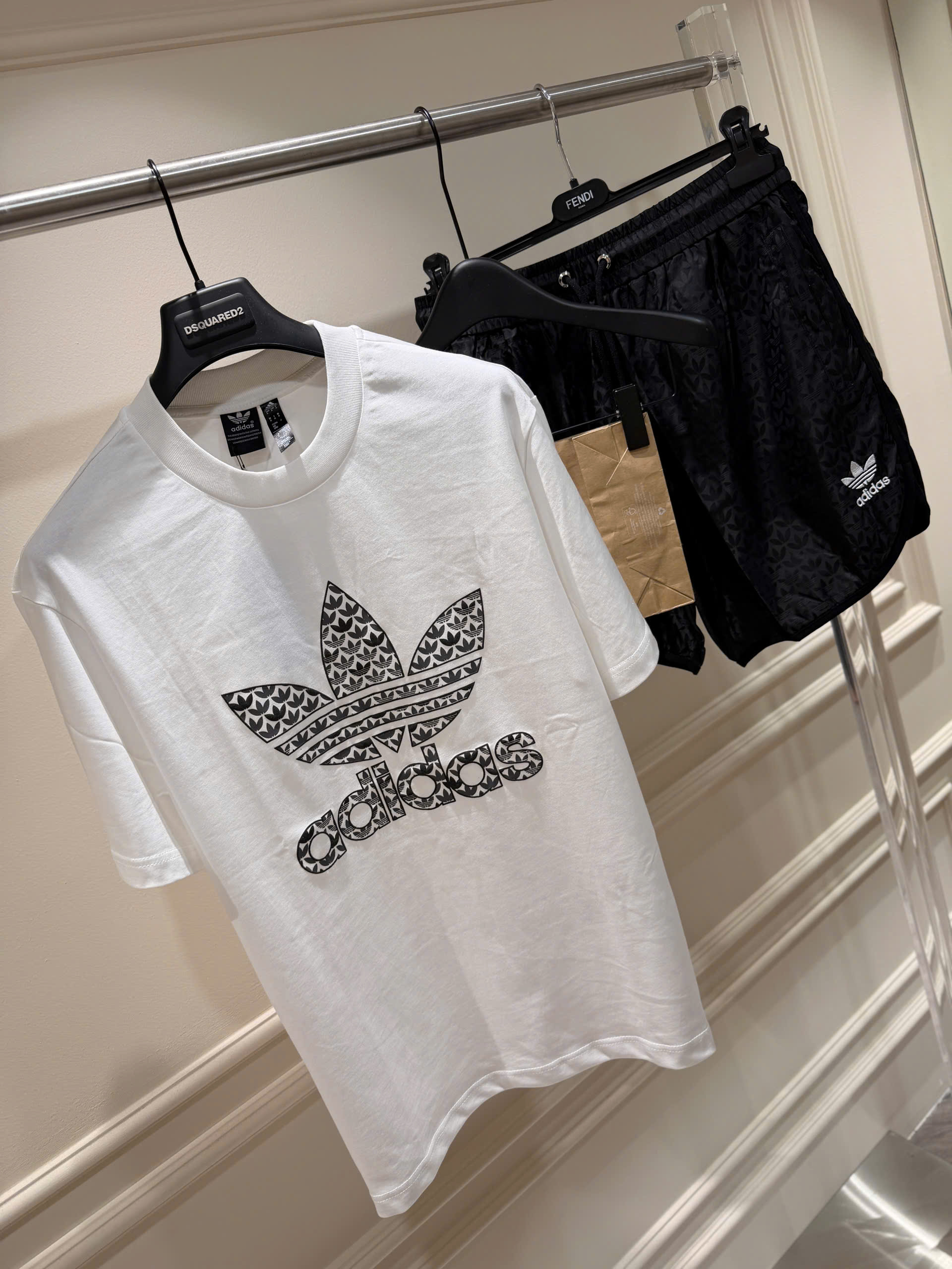 Set bộ thể thao hè Adidas gió vân Tàu logo thêu nổi Like Auth S-XL NV