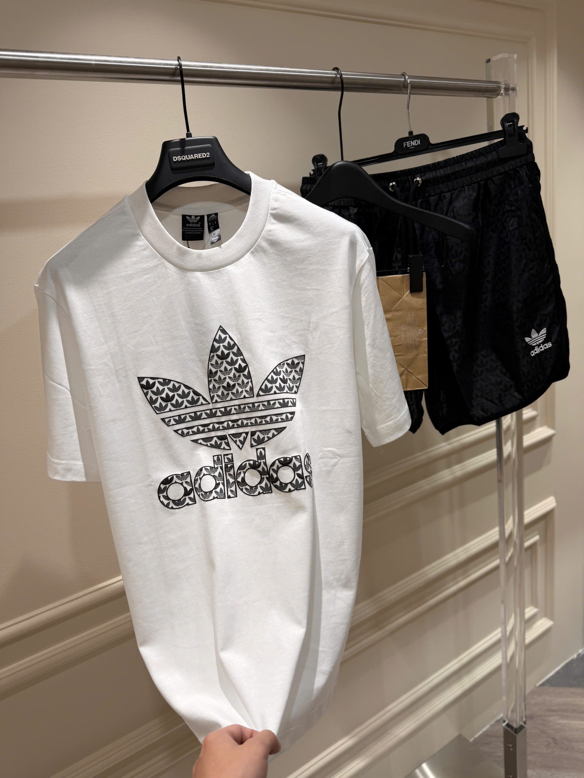 Set bộ thể thao hè Adidas gió vân Tàu logo thêu nổi Like Auth S-XL NV