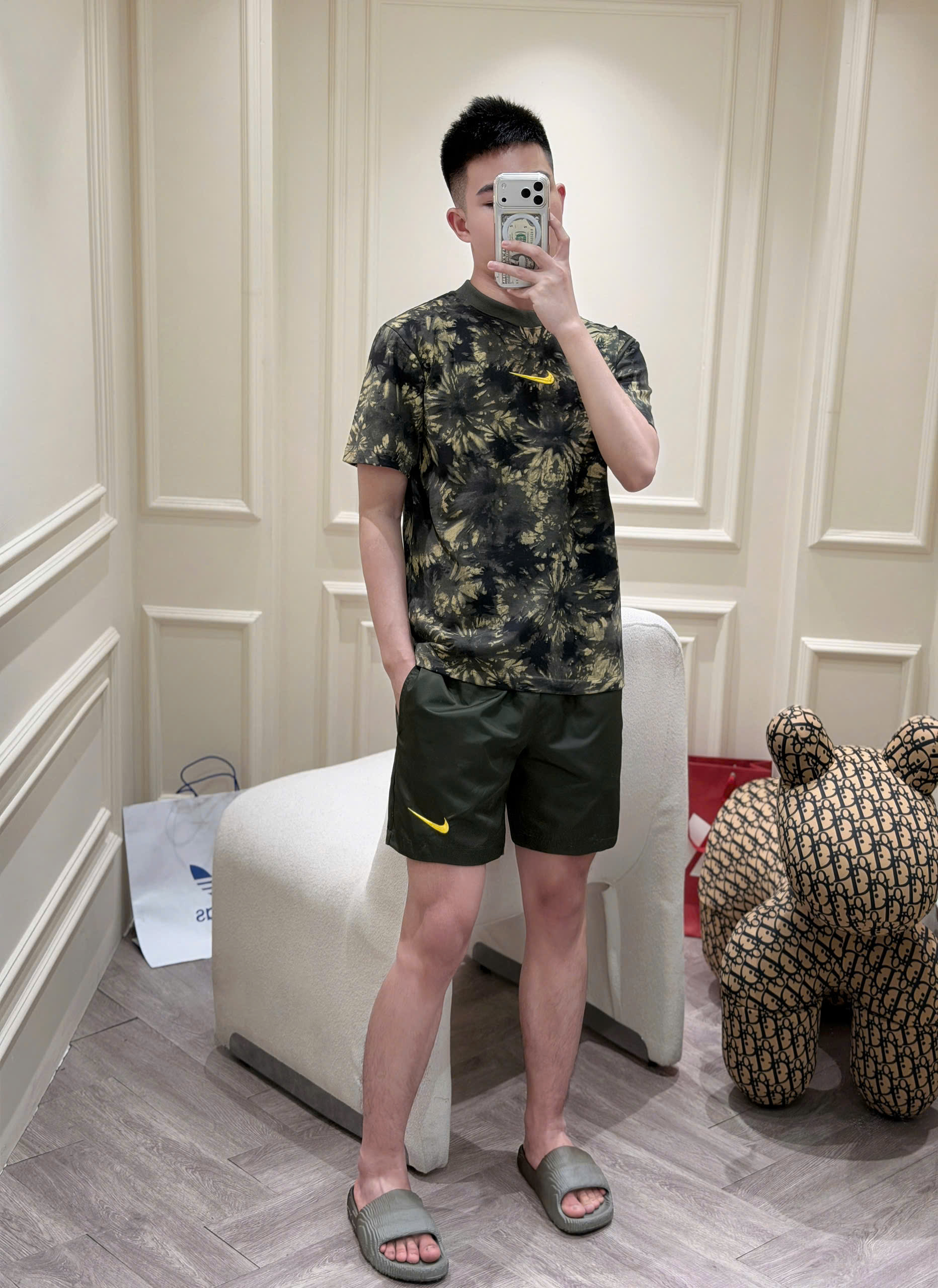 Set bộ thể thao hè Nike loang màu logo nổi Like Auth S-XL NV