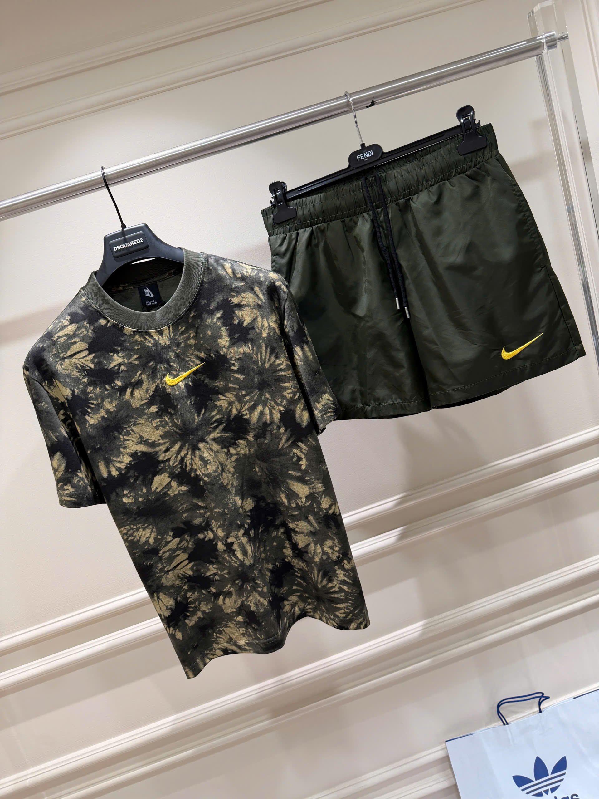 Set bộ thể thao hè Nike loang màu logo nổi Like Auth S-XL NV