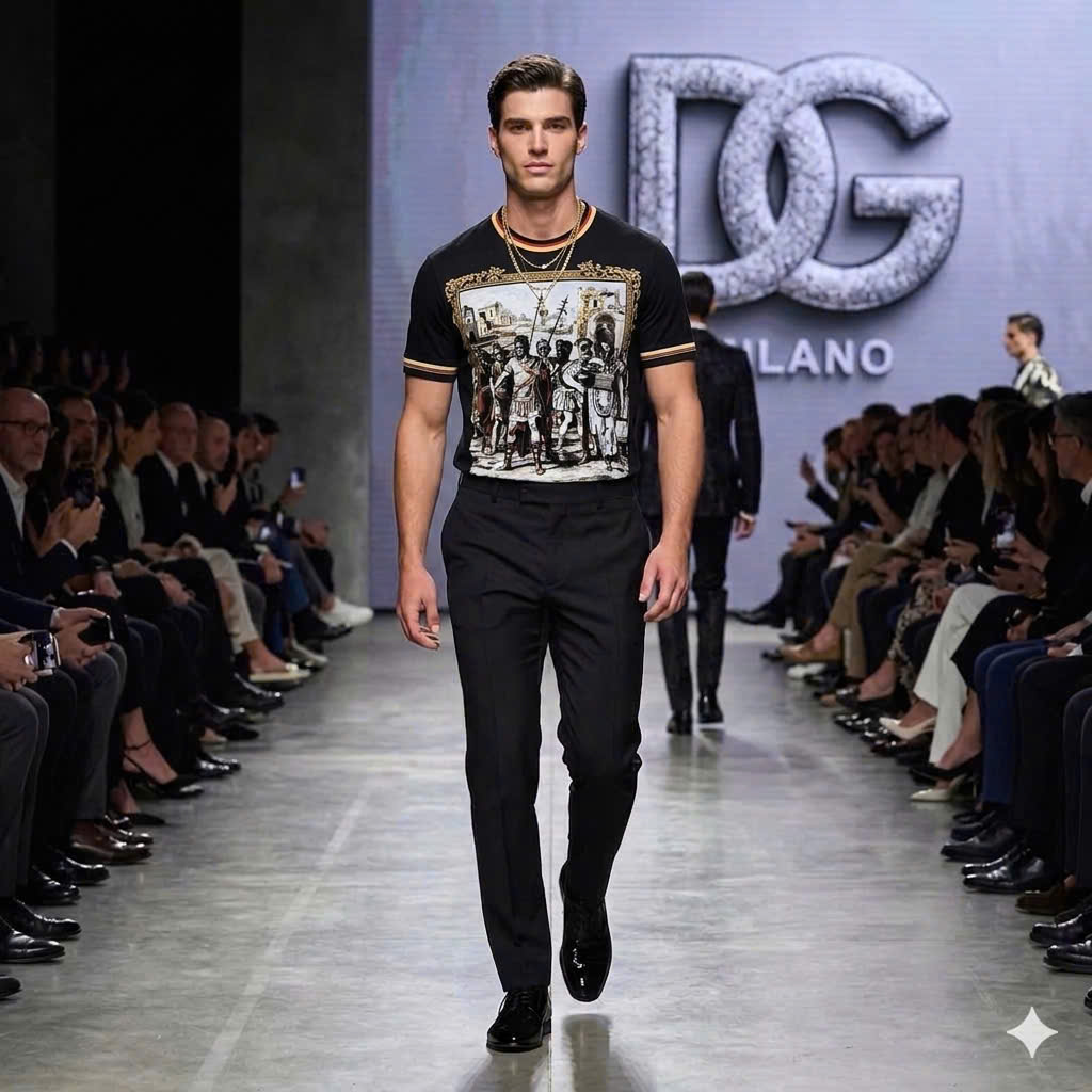 Áo phông T shirt Dolce Gabbana DG hình Quý tộc và nô lệ Like Auth S-XL MK CD
