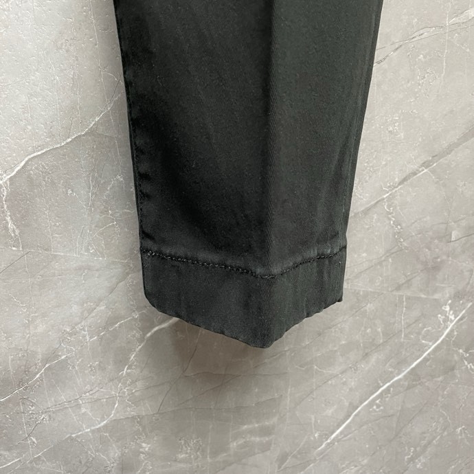 Quần dài kaki Dsquared2 DSQ2 Đen trơn 4 khuy phối khóa zip lệch Like Auth 1-1 on web VTN