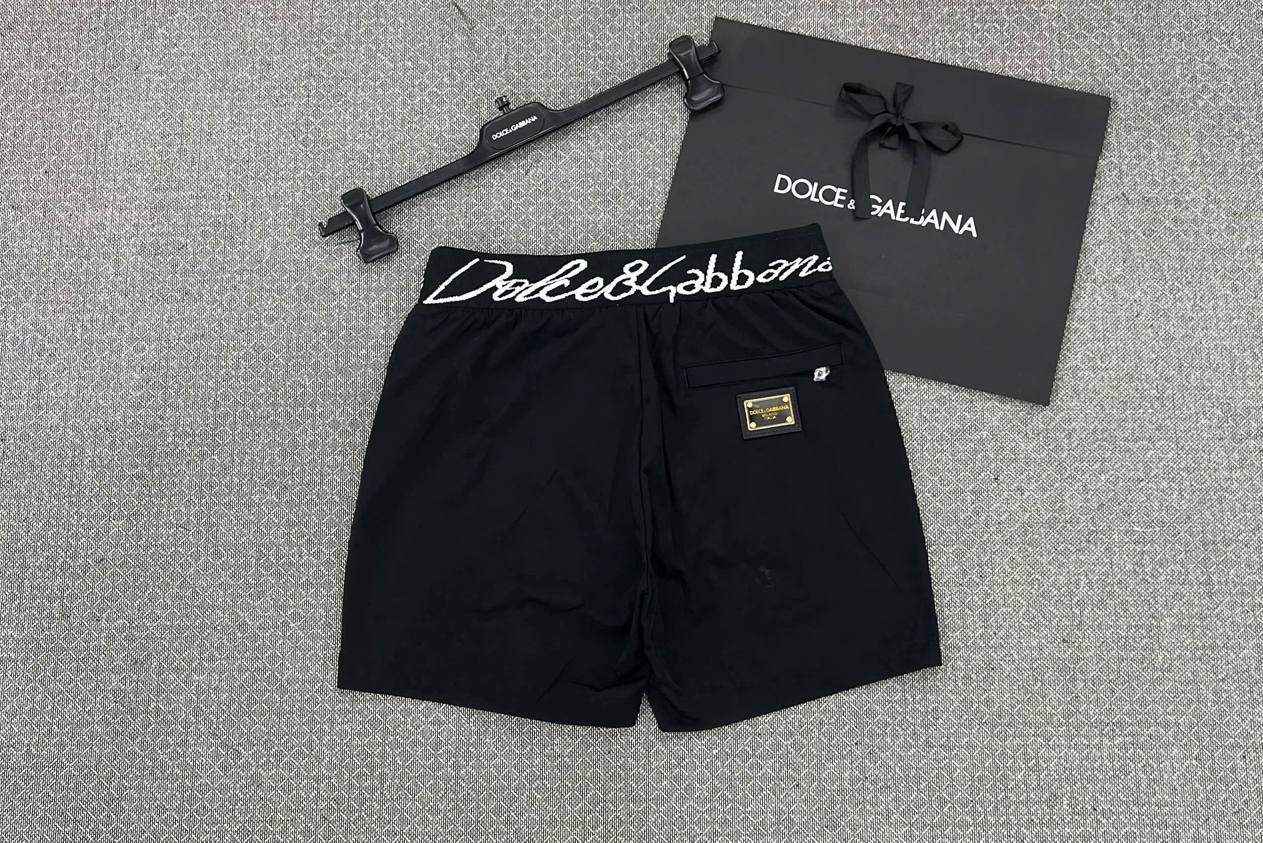 Quần short đùi gió hình Dolce Gabbana DG logo thêu cạp đùi Like Auth 44-50 MK