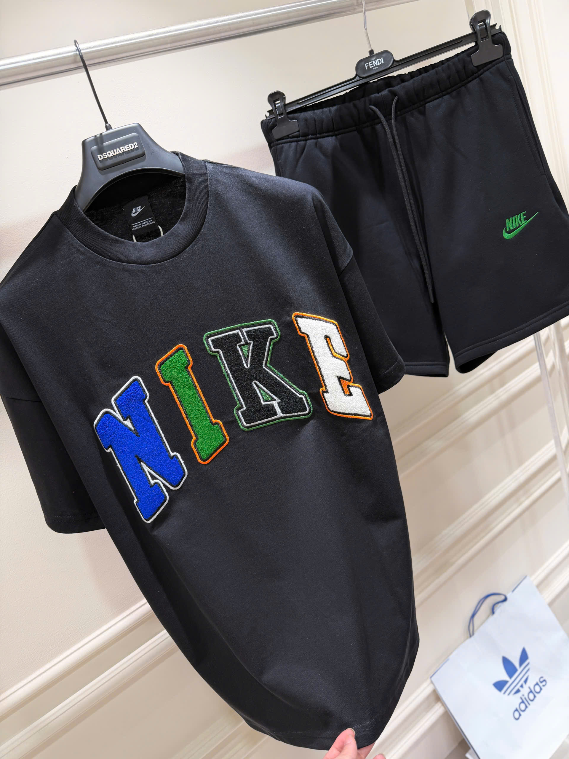Set bộ thể thao hè Nike Logo wash ngực nhiều màu Like Auth S-XL NV