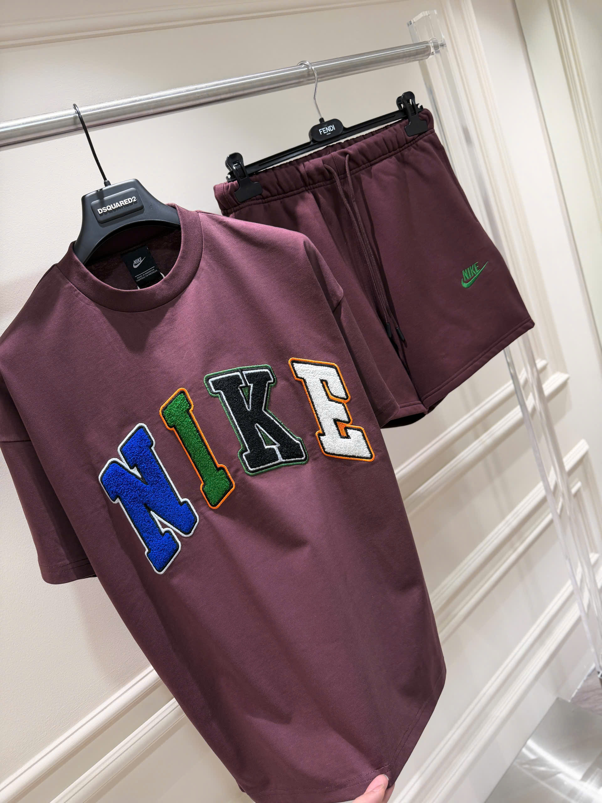 Set bộ thể thao hè Nike Logo wash ngực nhiều màu Like Auth S-XL NV