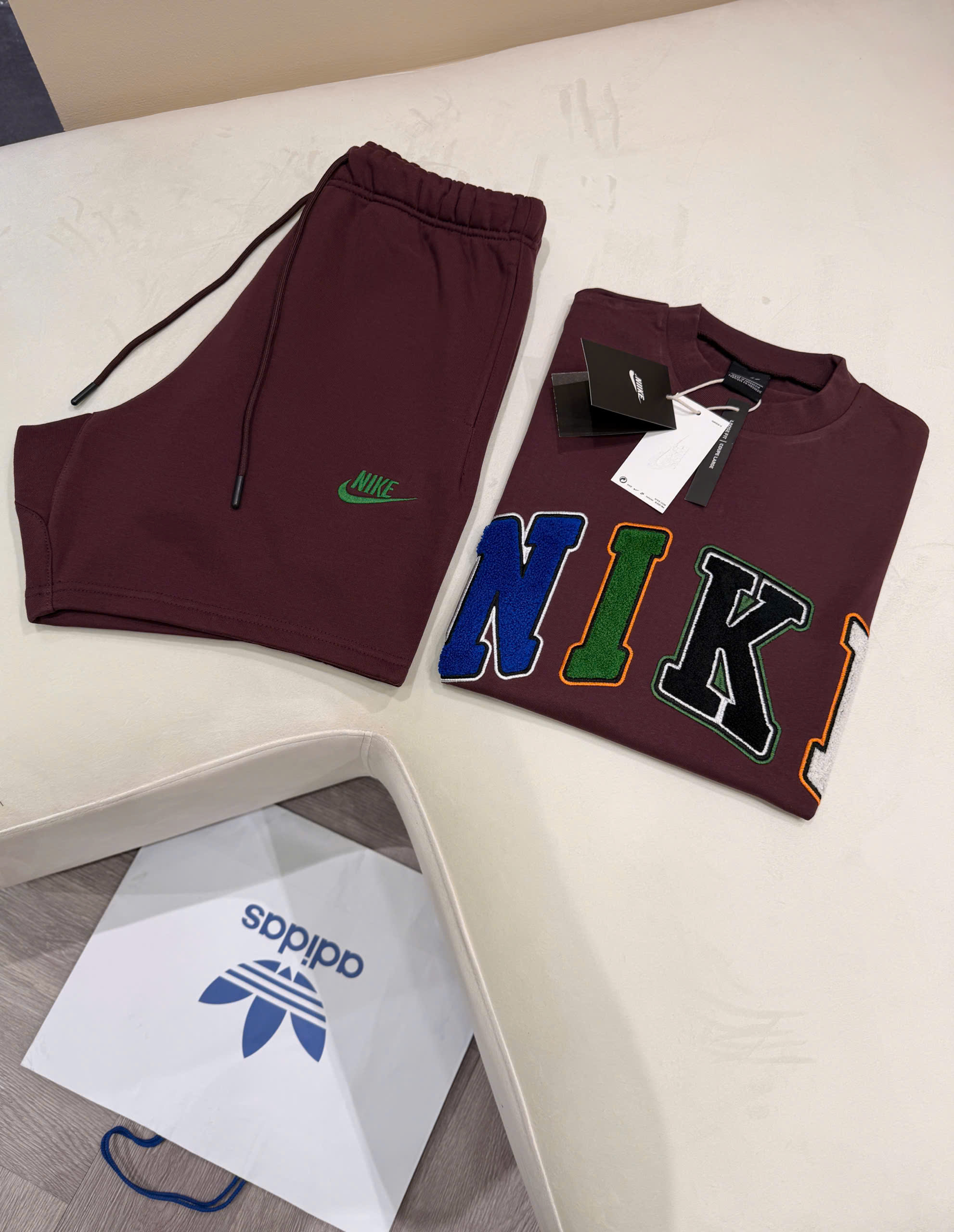 Set bộ thể thao hè Nike Logo wash ngực nhiều màu Like Auth S-XL NV