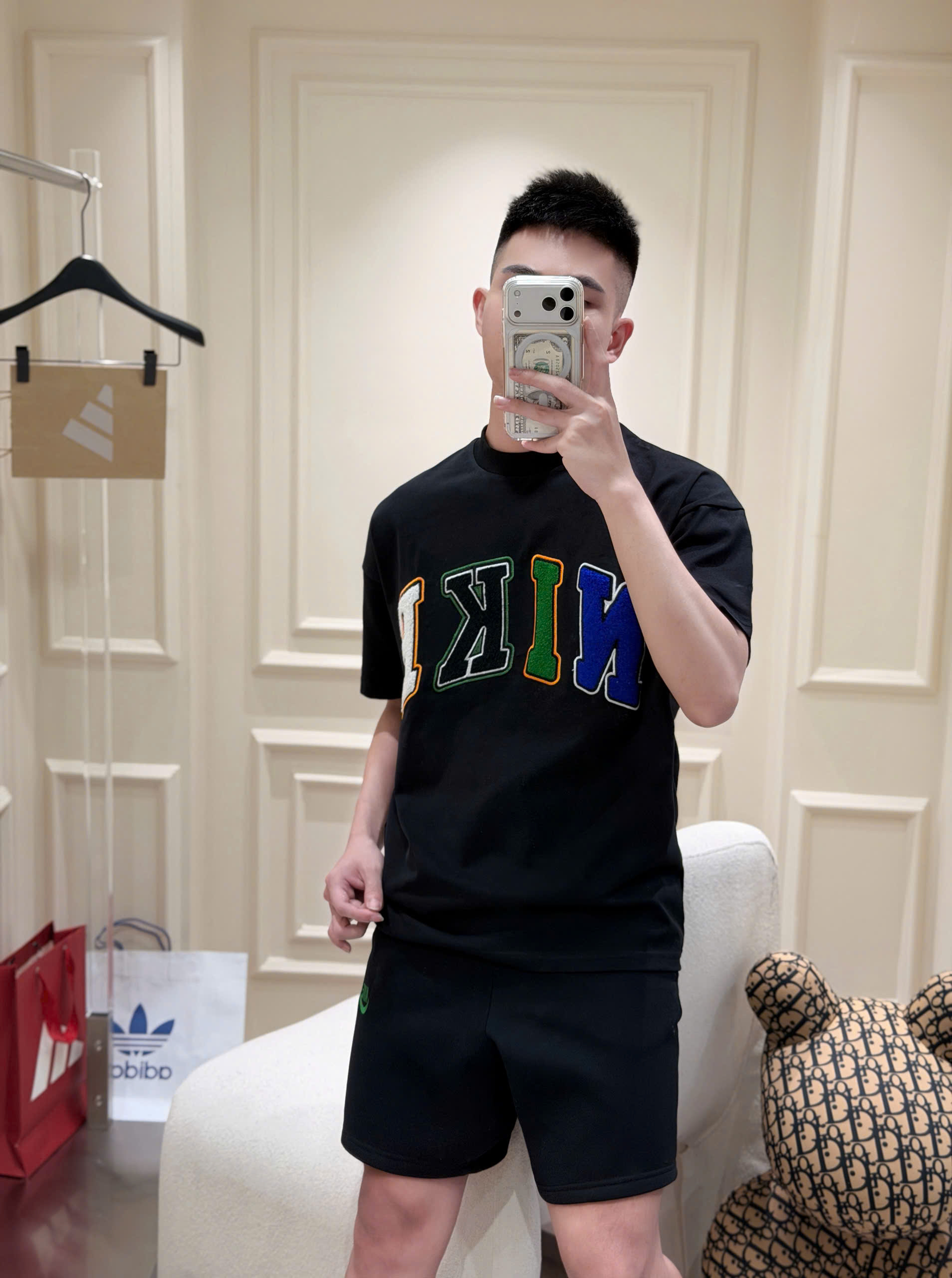 Set bộ thể thao hè Nike Logo wash ngực nhiều màu Like Auth S-XL NV