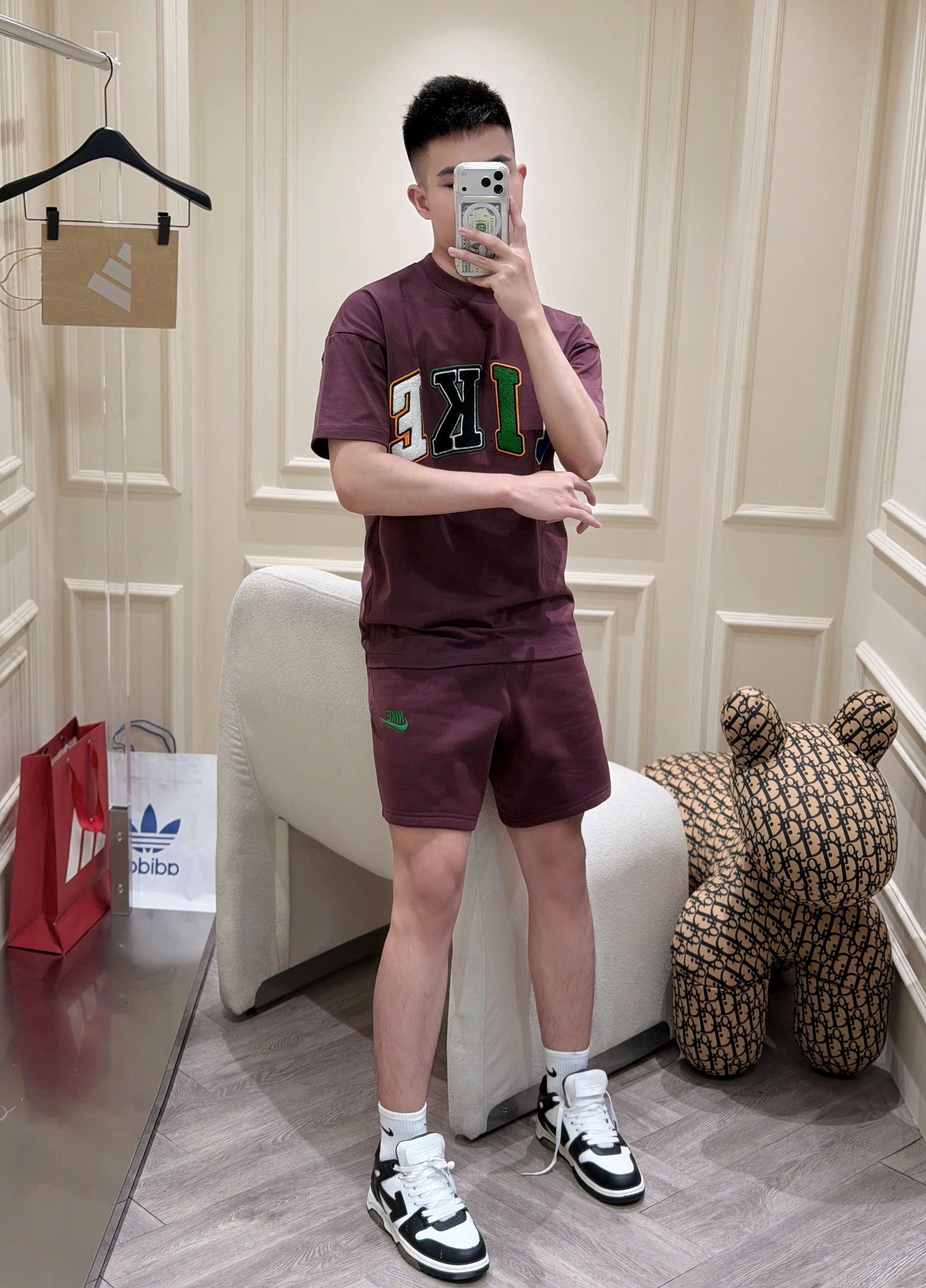 Set bộ thể thao hè Nike Logo wash ngực nhiều màu Like Auth S-XL NV