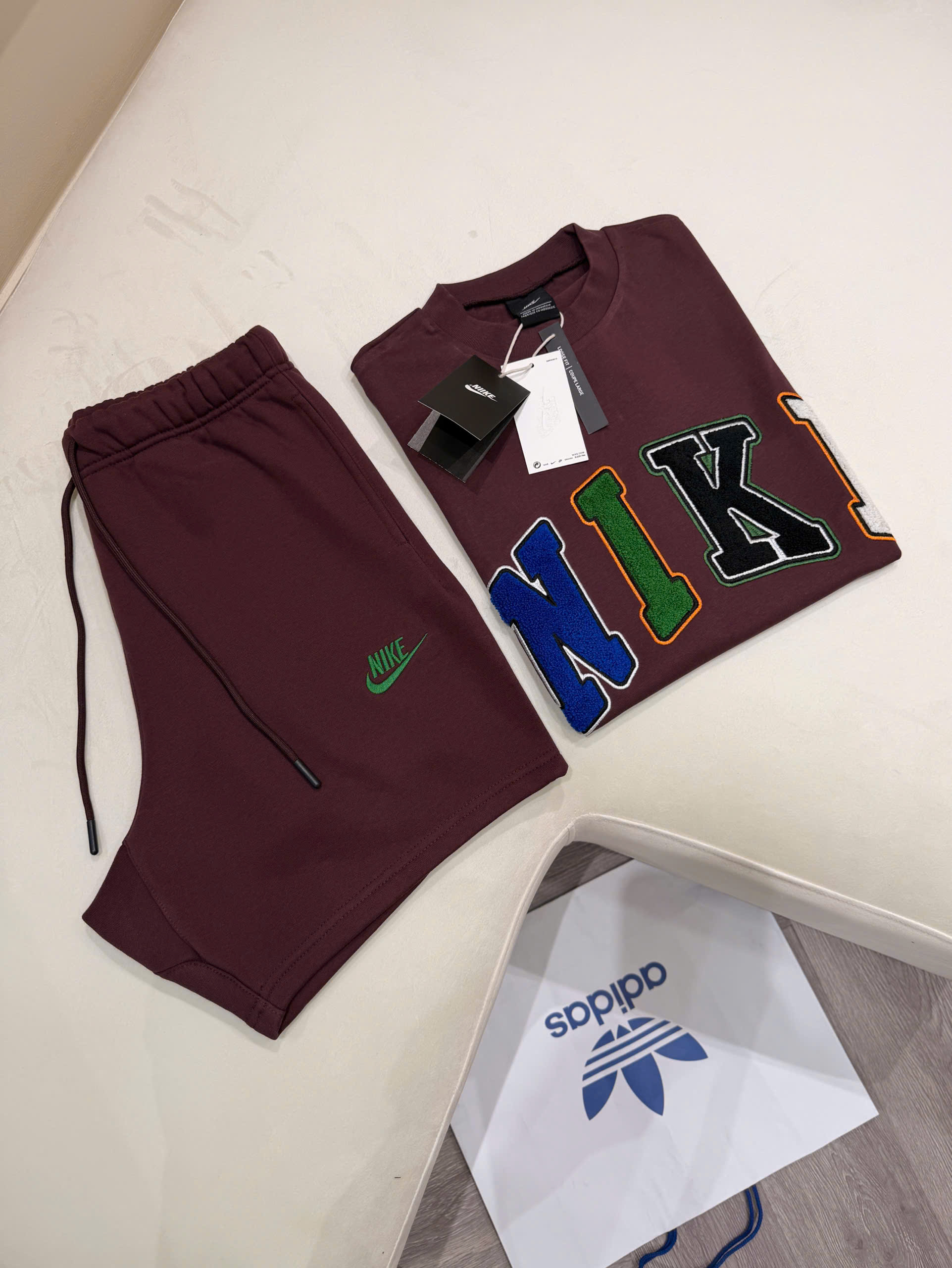 Set bộ thể thao hè Nike Logo wash ngực nhiều màu Like Auth S-XL NV