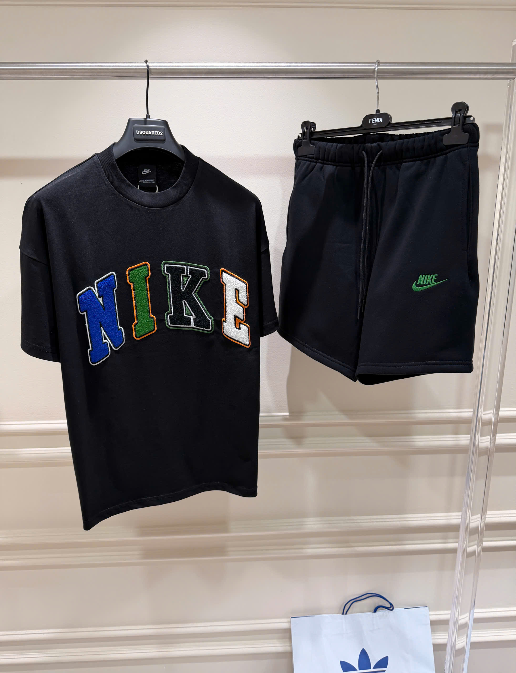 Set bộ thể thao hè Nike Logo wash ngực nhiều màu Like Auth S-XL NV