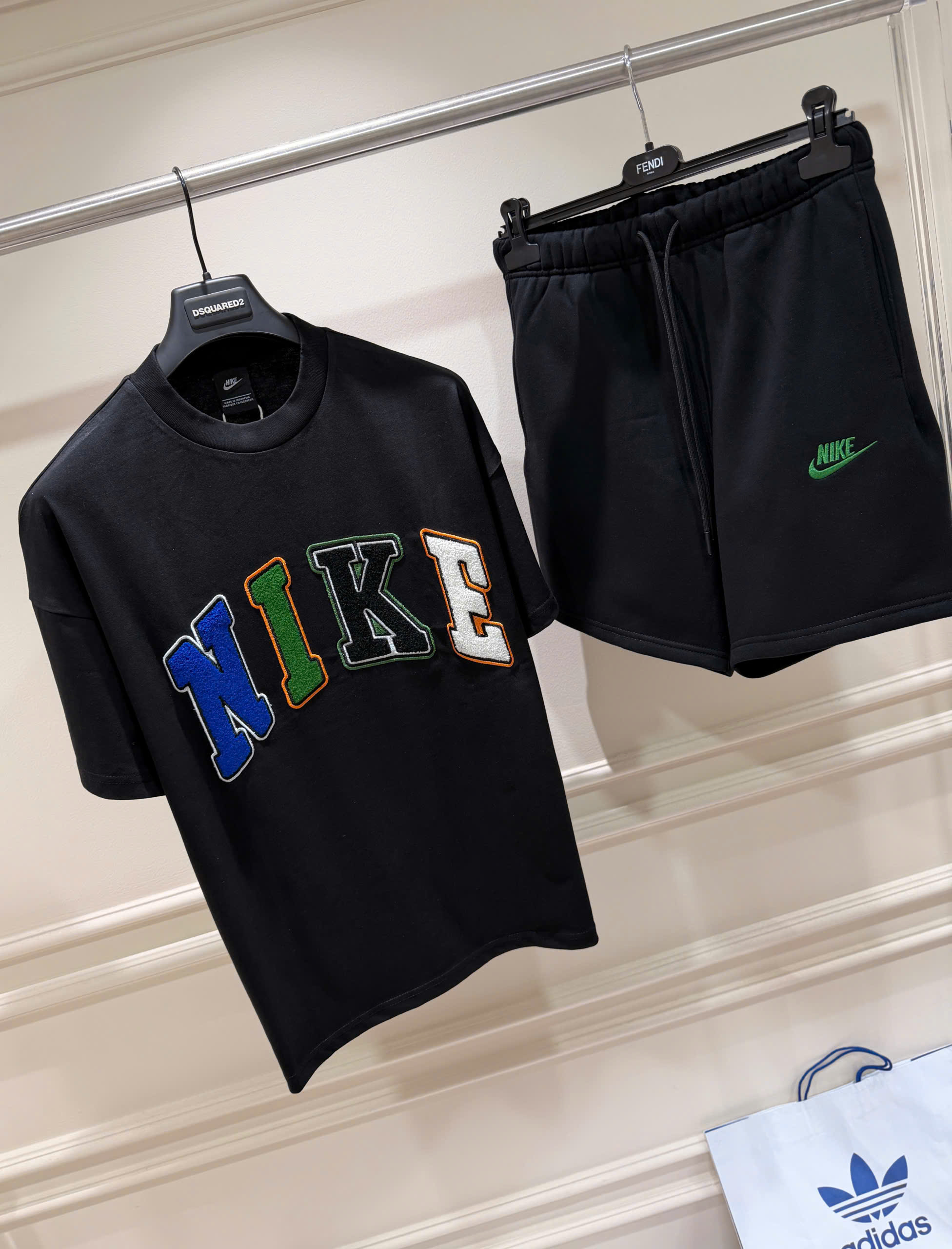 Set bộ thể thao hè Nike Logo wash ngực nhiều màu Like Auth S-XL NV