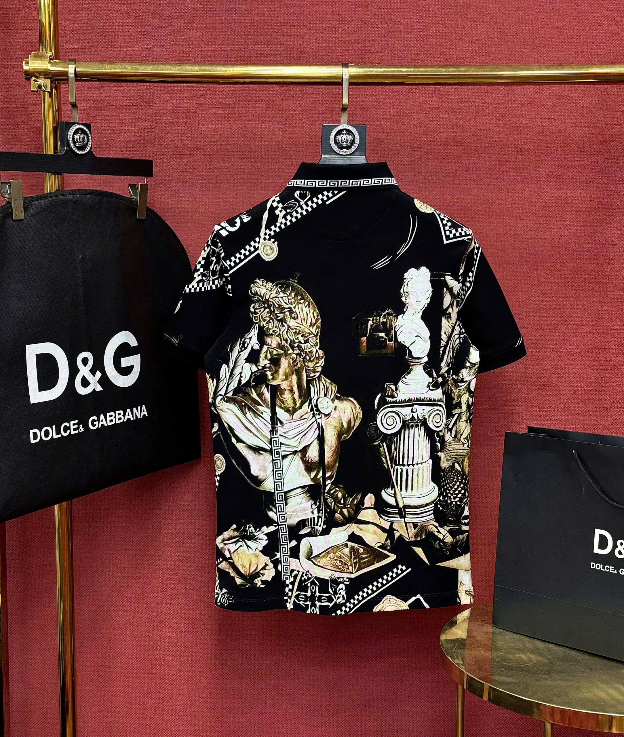 Áo polo Versace VS hình họa tiết tượng thần Apolo Like Auth 44-50 MK