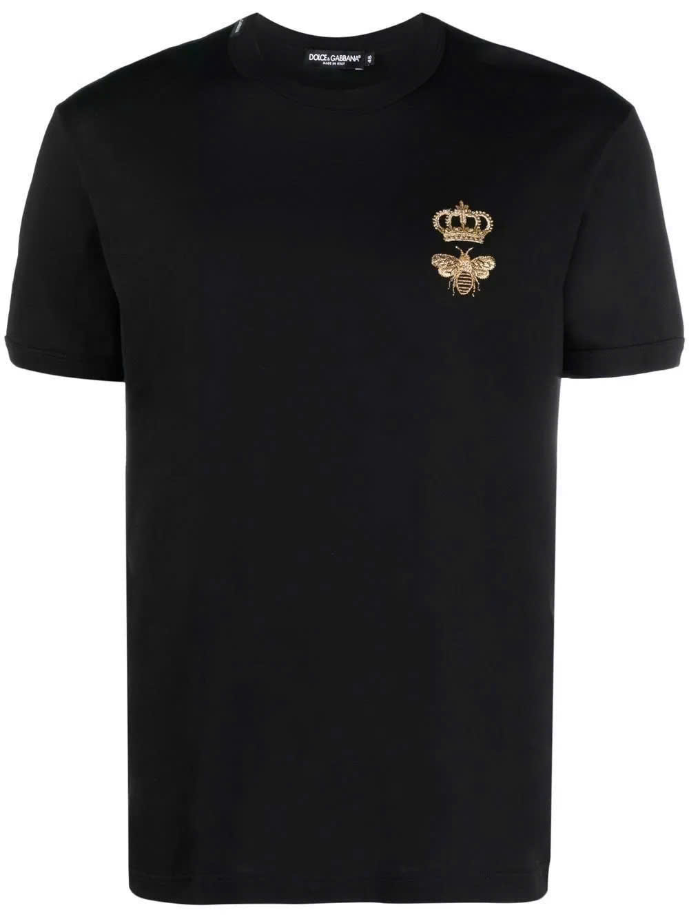 Áo phông T shirt Dolce Gabbana DG họa tiết Ong Vương Miện thêu ngực Like Auth S-L MK\Đen