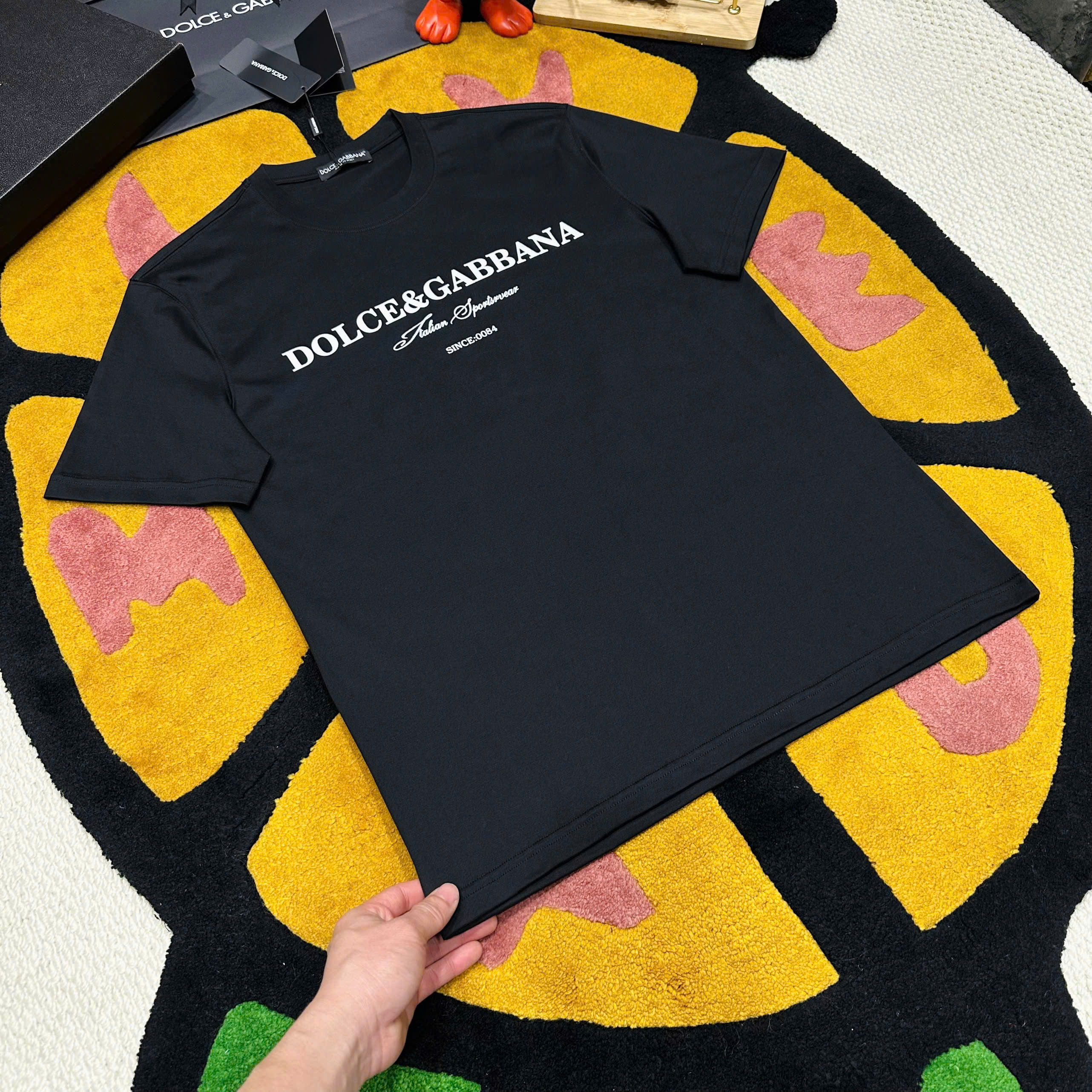 Áo phông T shirt Dolce Gabbana DG logo ngực Like Auth S-L MK\Đen