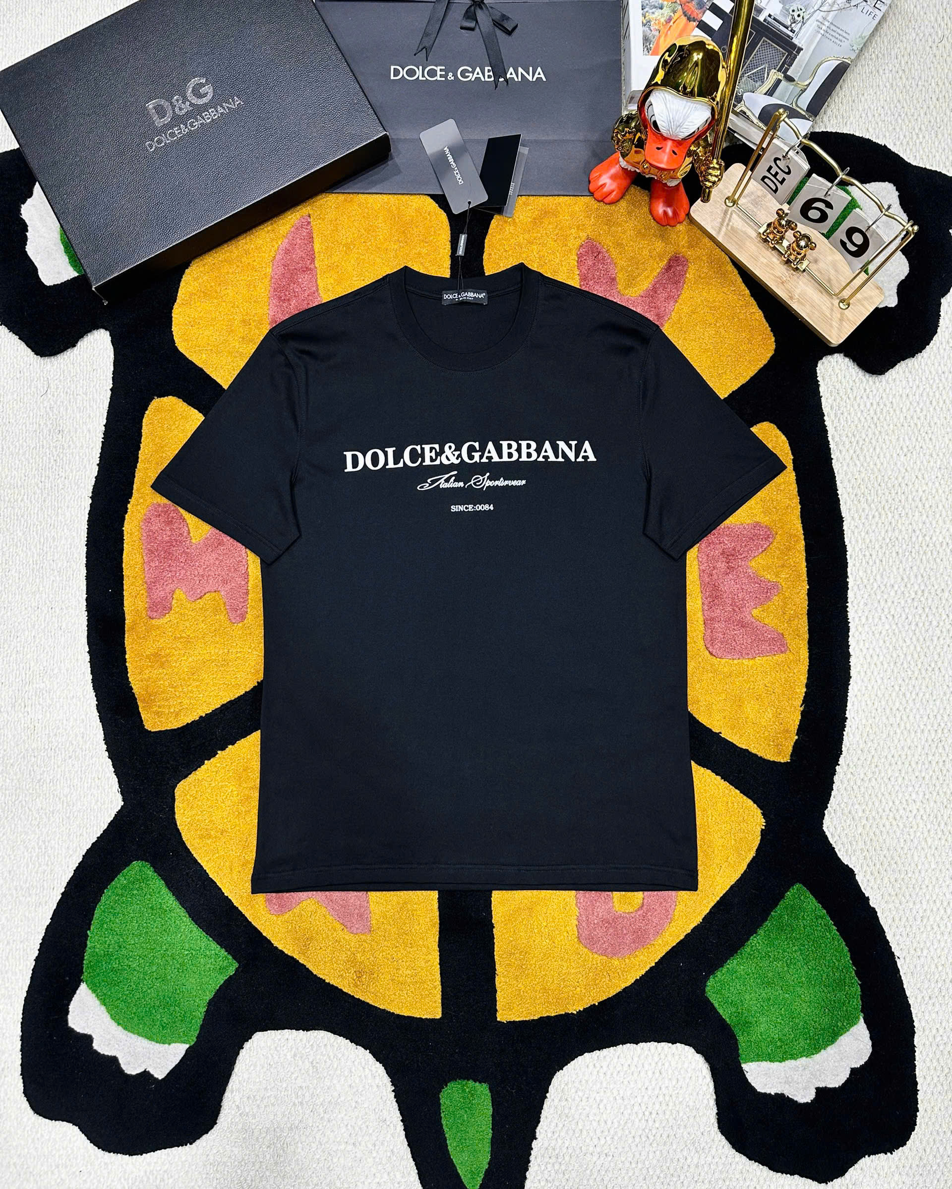 Áo phông T shirt Dolce Gabbana DG logo ngực Like Auth S-L MK\Đen