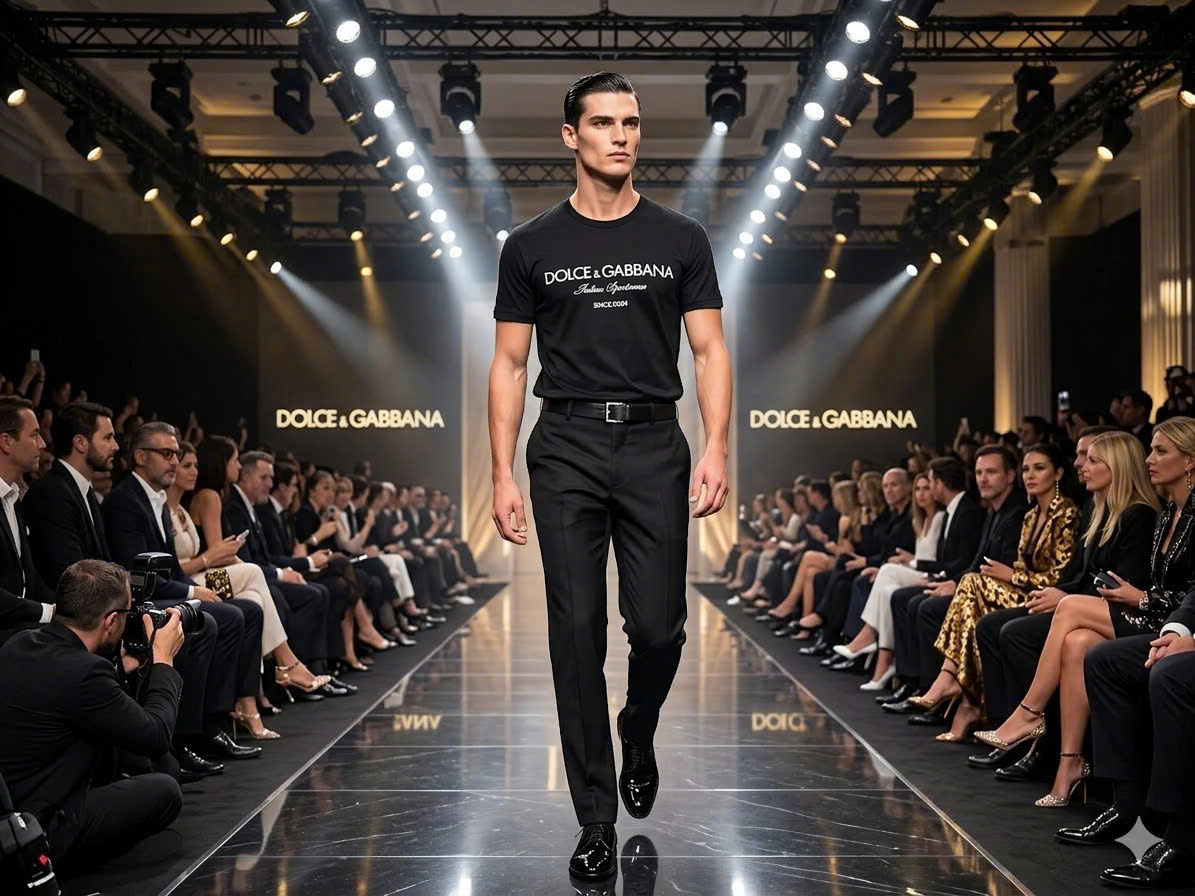 Áo phông T shirt Dolce Gabbana DG logo ngực Like Auth S-L MK\Đen